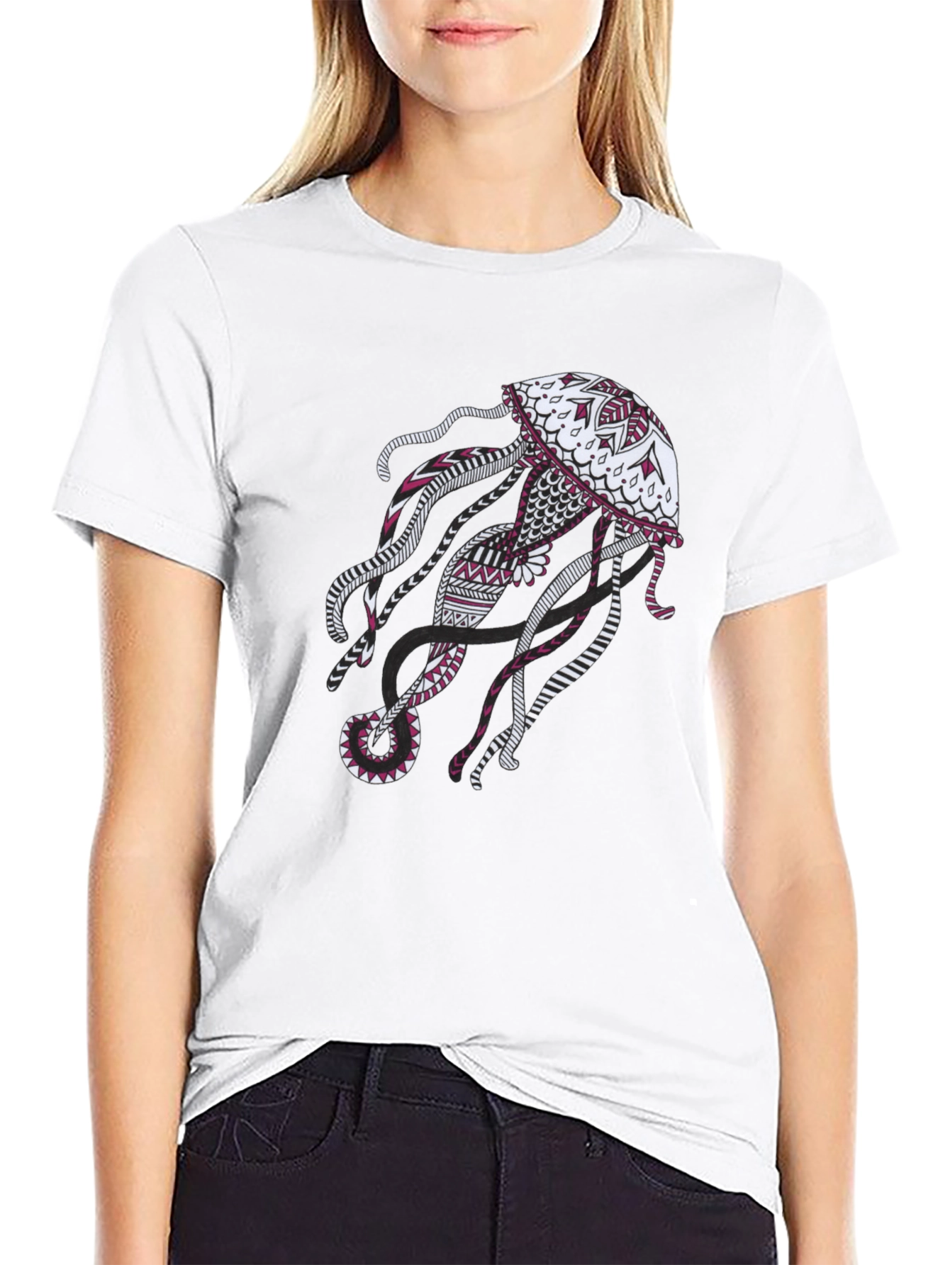 Jellyfish Graphic Black Tee