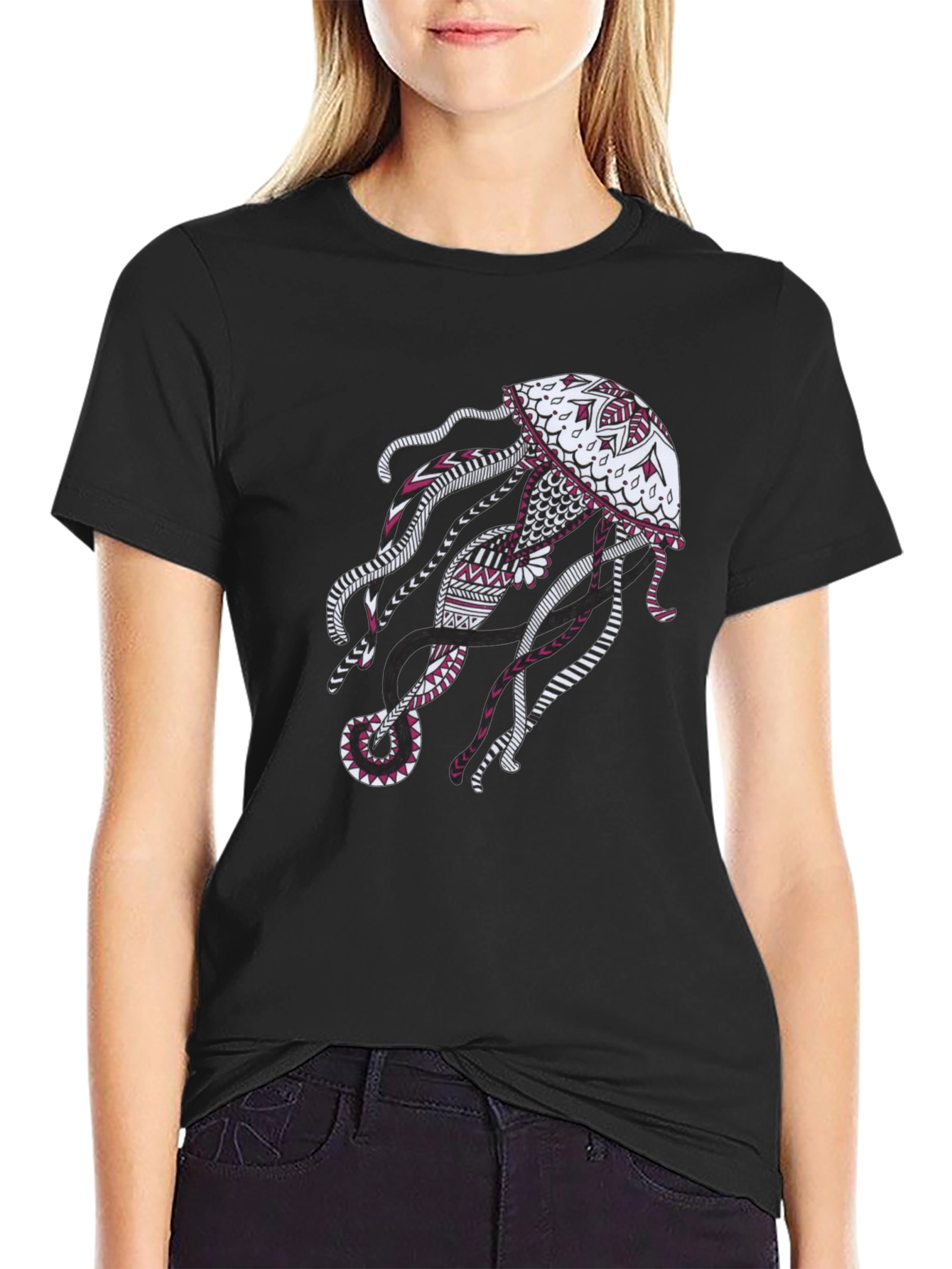 Jellyfish Graphic Black Tee