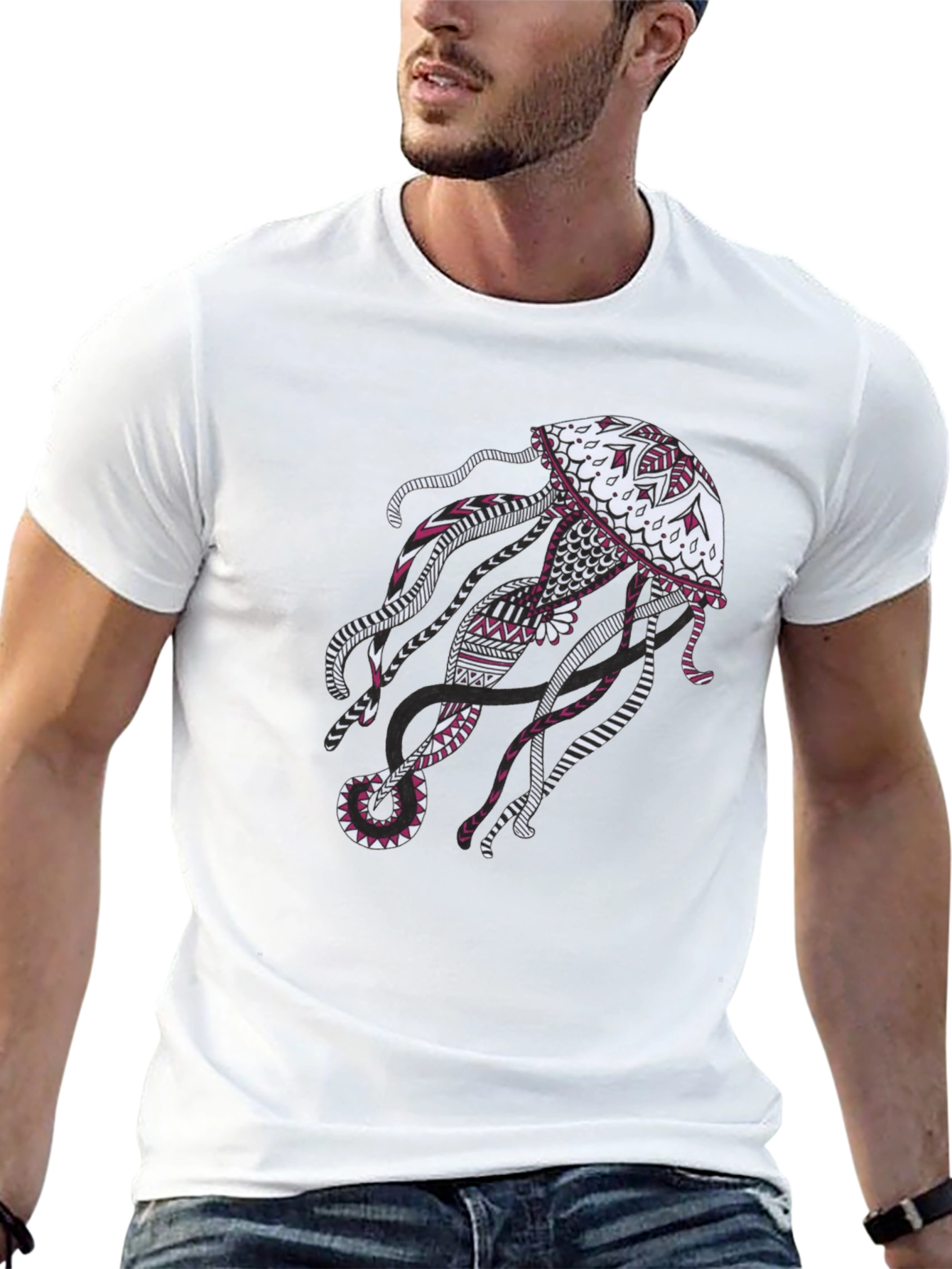 Jellyfish Graphic Black Tee