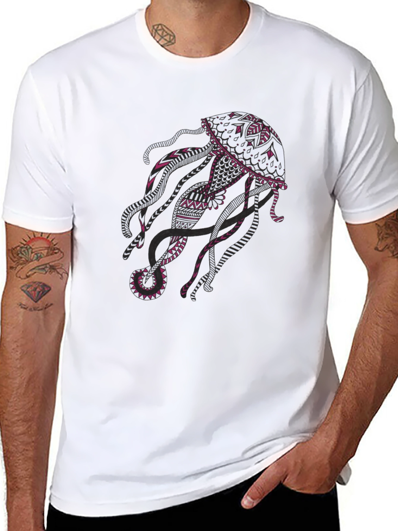 Jellyfish Graphic Black Tee