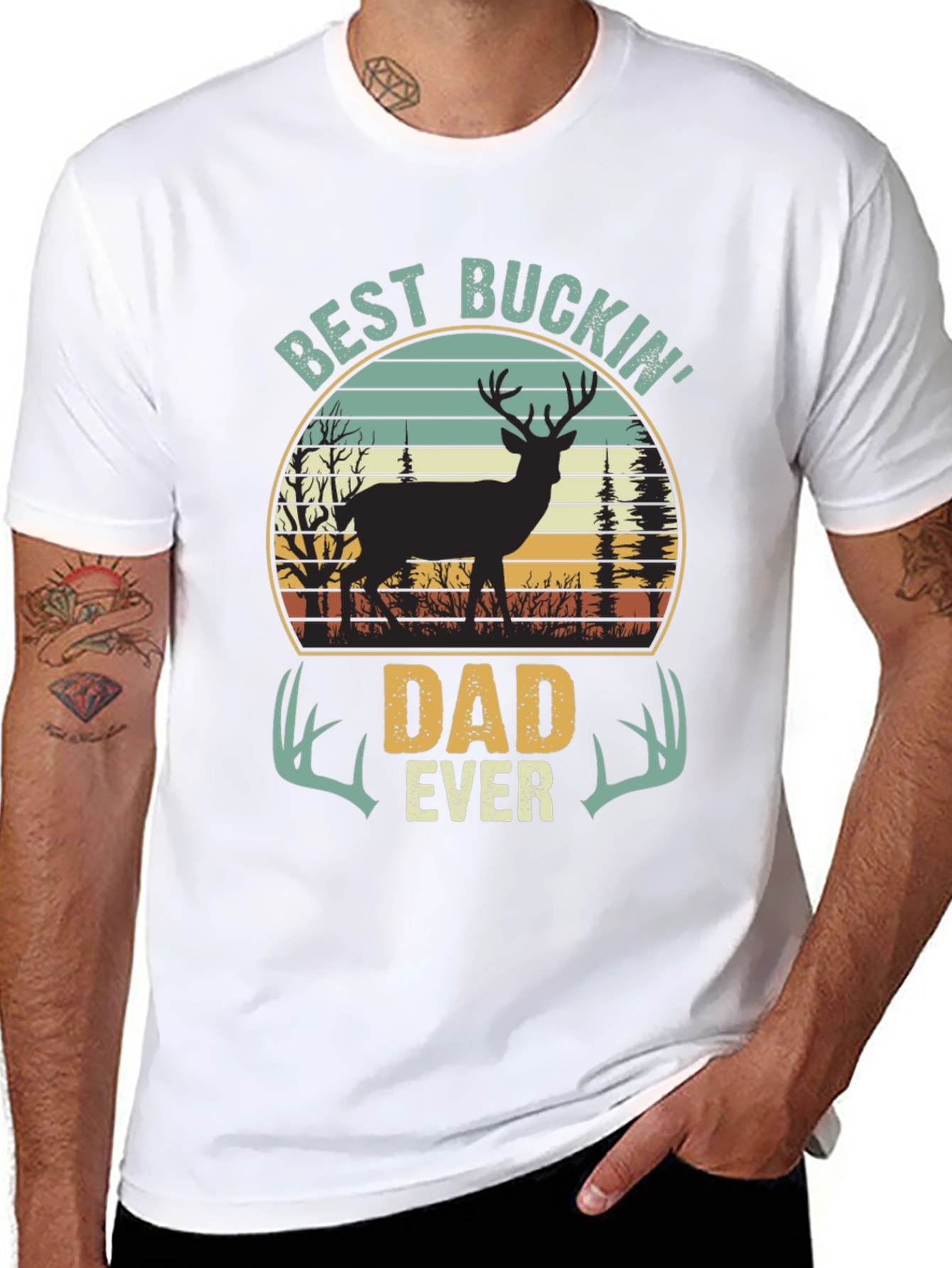 Best Buckin Dad Ever T-Shirt - Hunting Apparel