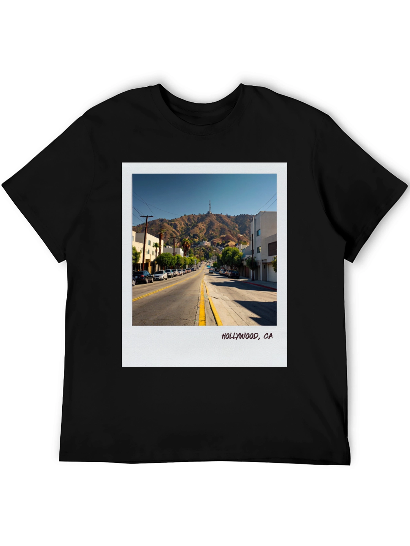 Hollywood CA Street Scene Graphic Tee