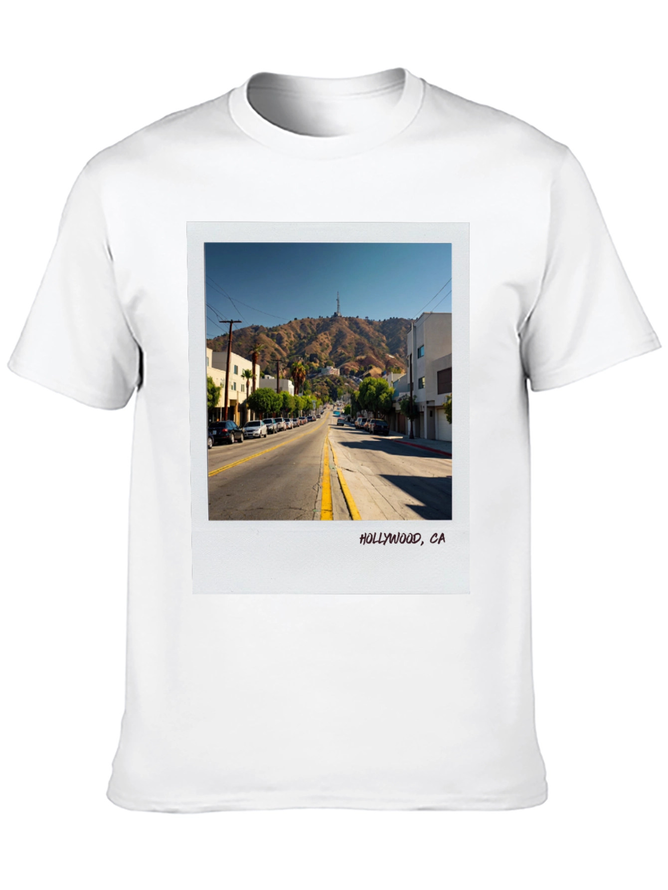 Hollywood CA Street Scene Graphic Tee