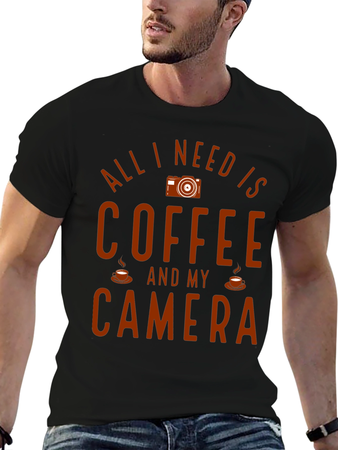 Coffee and Camera Graphic T-Shirt - Photographer Gift