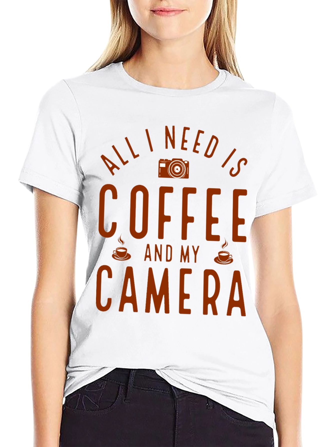 Coffee and Camera Graphic T-Shirt - Photographer Gift