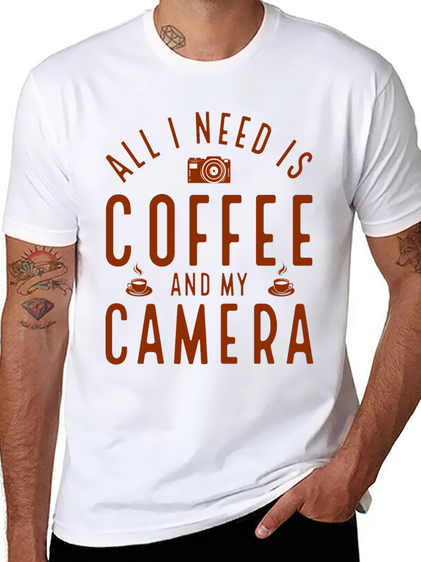 Coffee and Camera Graphic T-Shirt - Photographer Gift