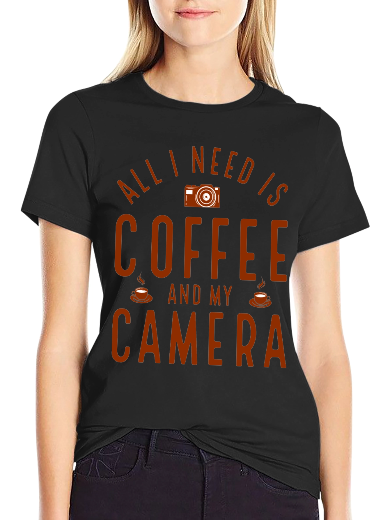 Coffee and Camera Graphic T-Shirt - Photographer Gift
