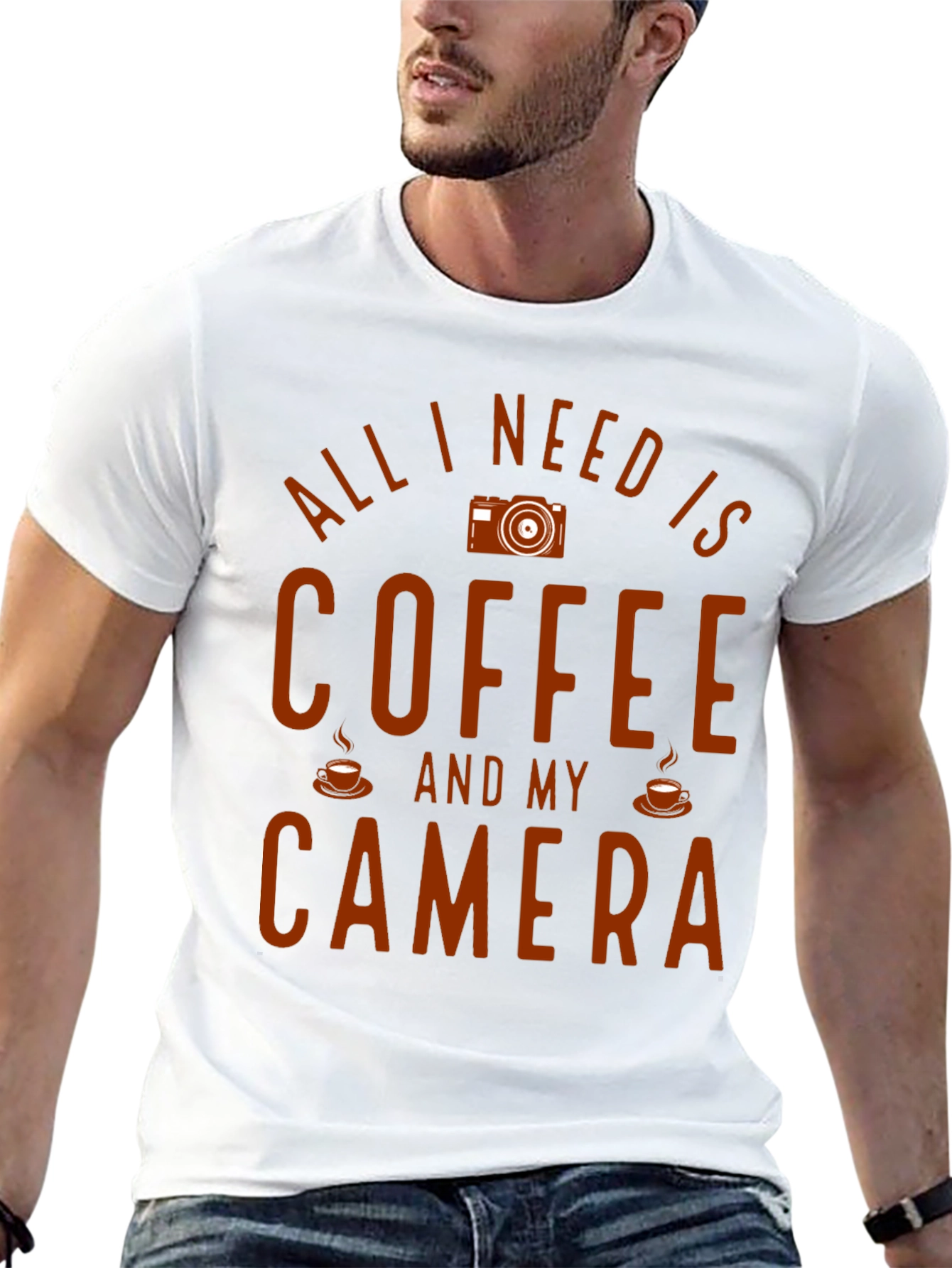 Coffee and Camera Graphic T-Shirt - Photographer Gift
