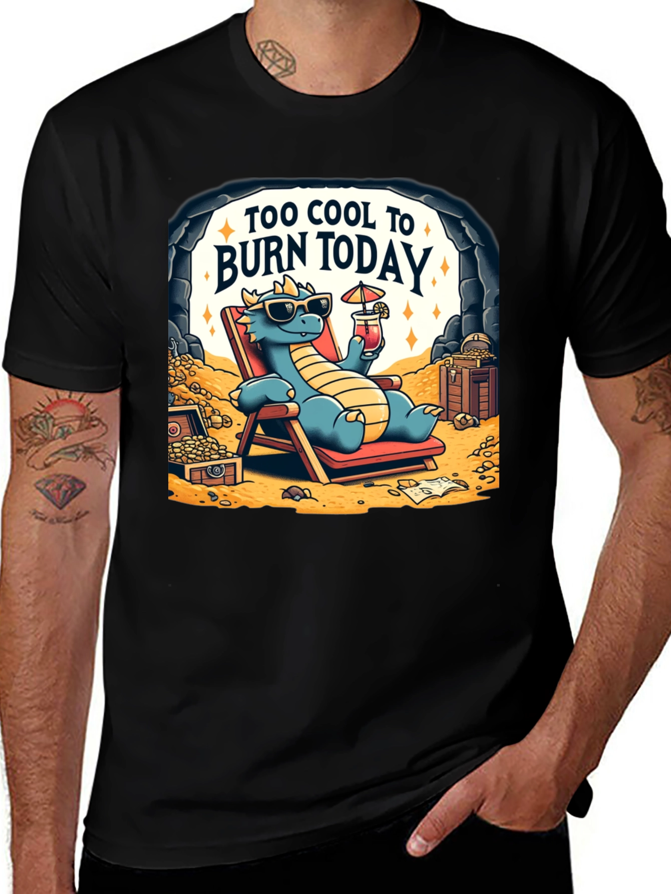 Cool Dragon Graphic T-Shirt