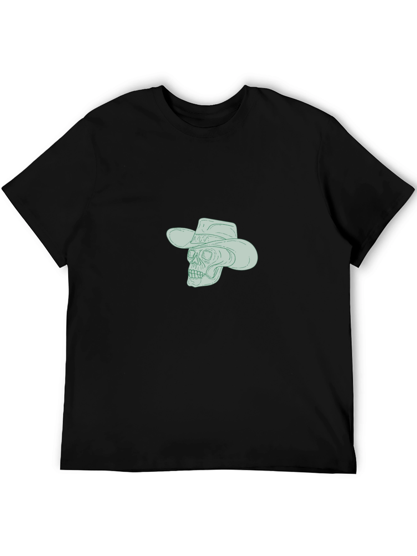 Skull Cowboy Graphic Tee - Classic Black T-Shirt