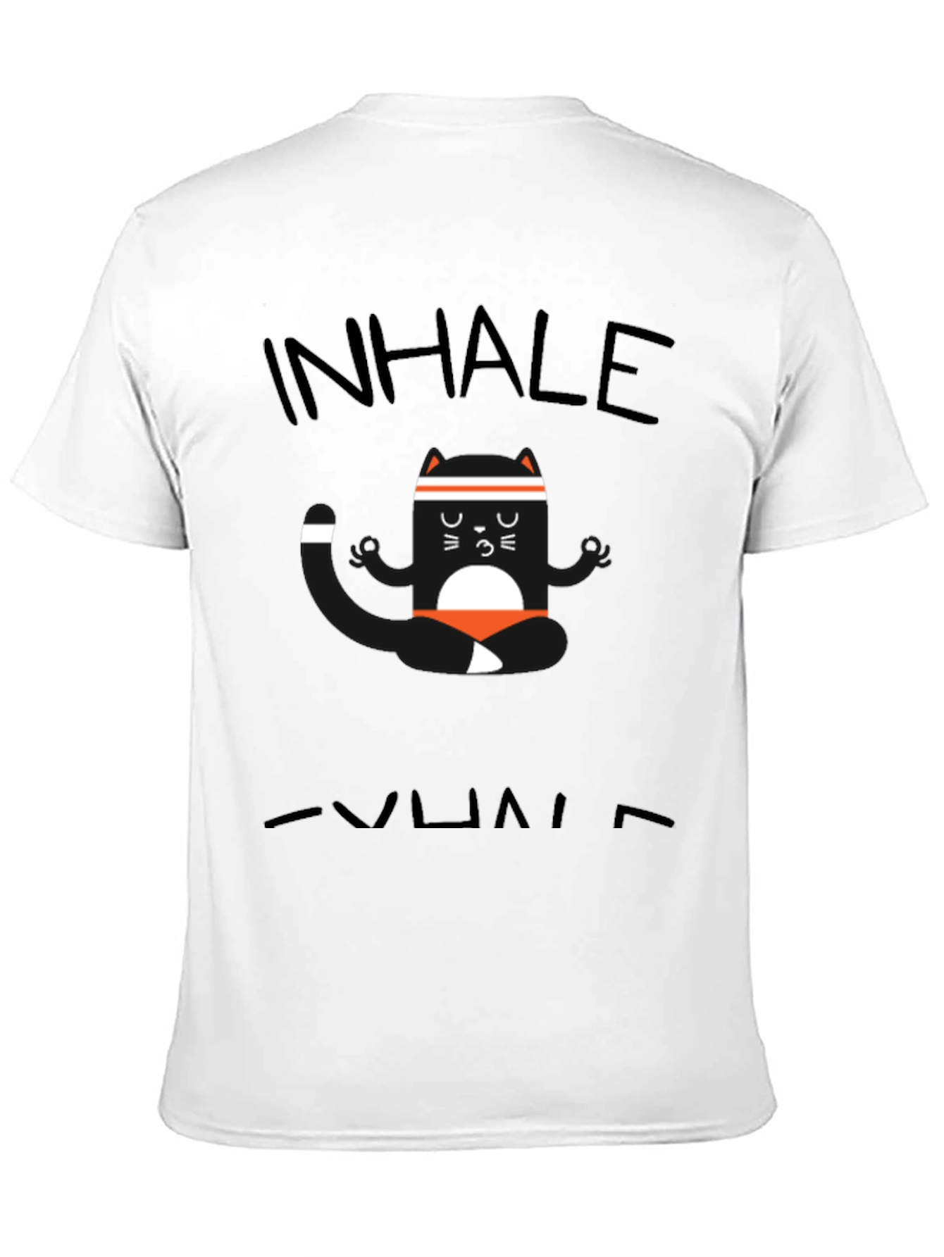 Inhale Exhale Yoga Cat Black T-Shirt