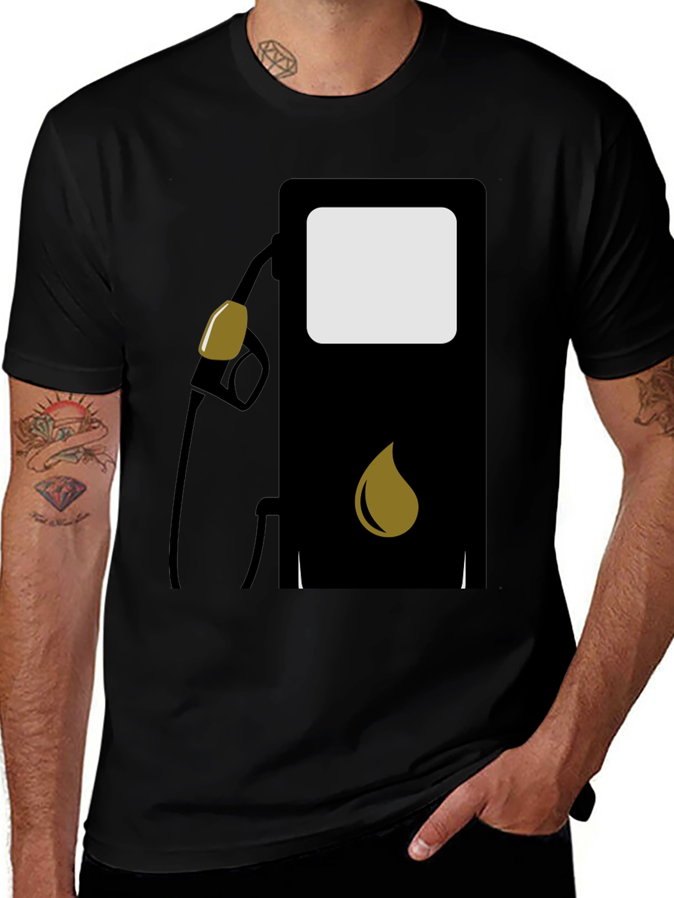 Gas Pump T-Shirt - Black Graphic Tee