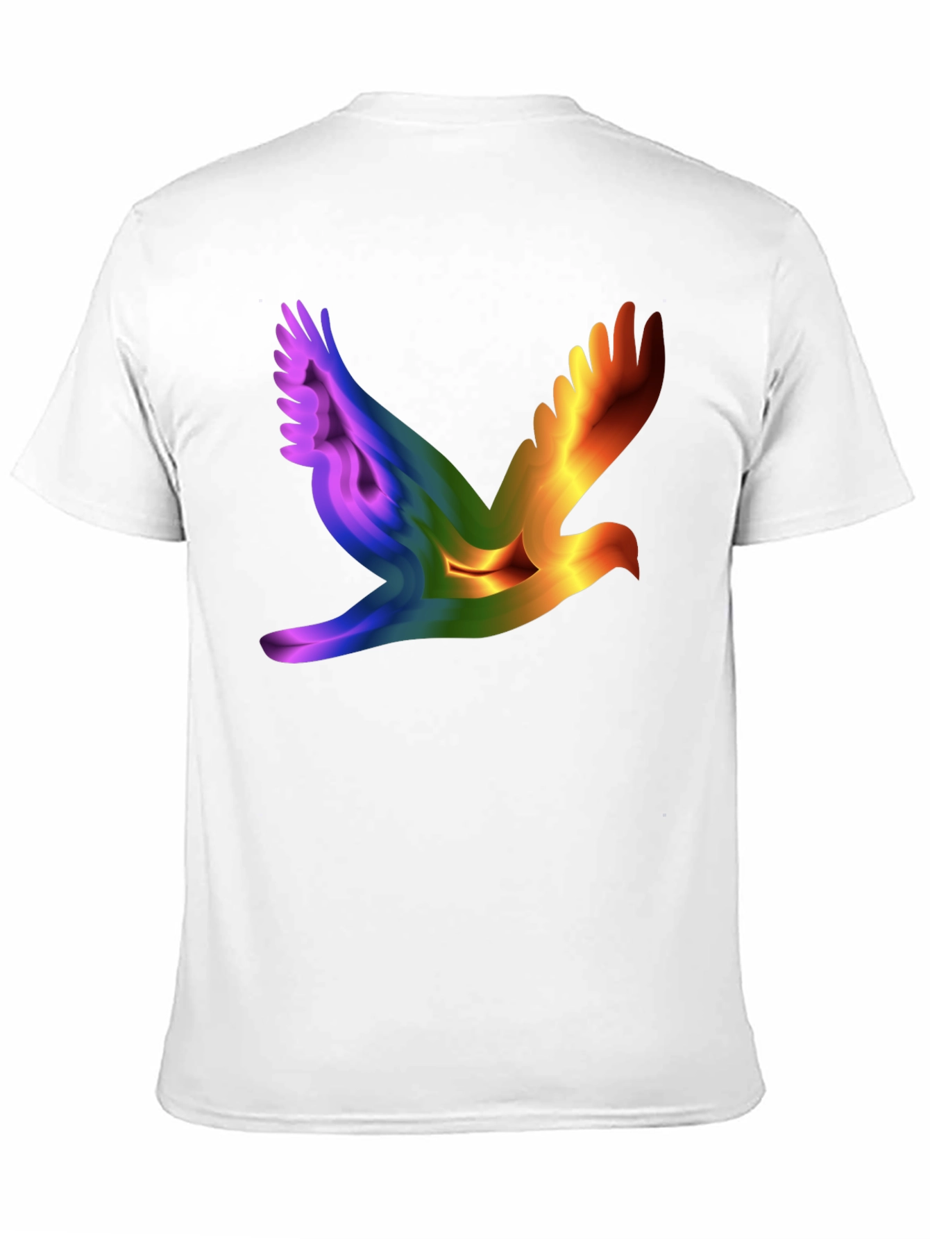 Rainbow Dove Graphic Black T-Shirt