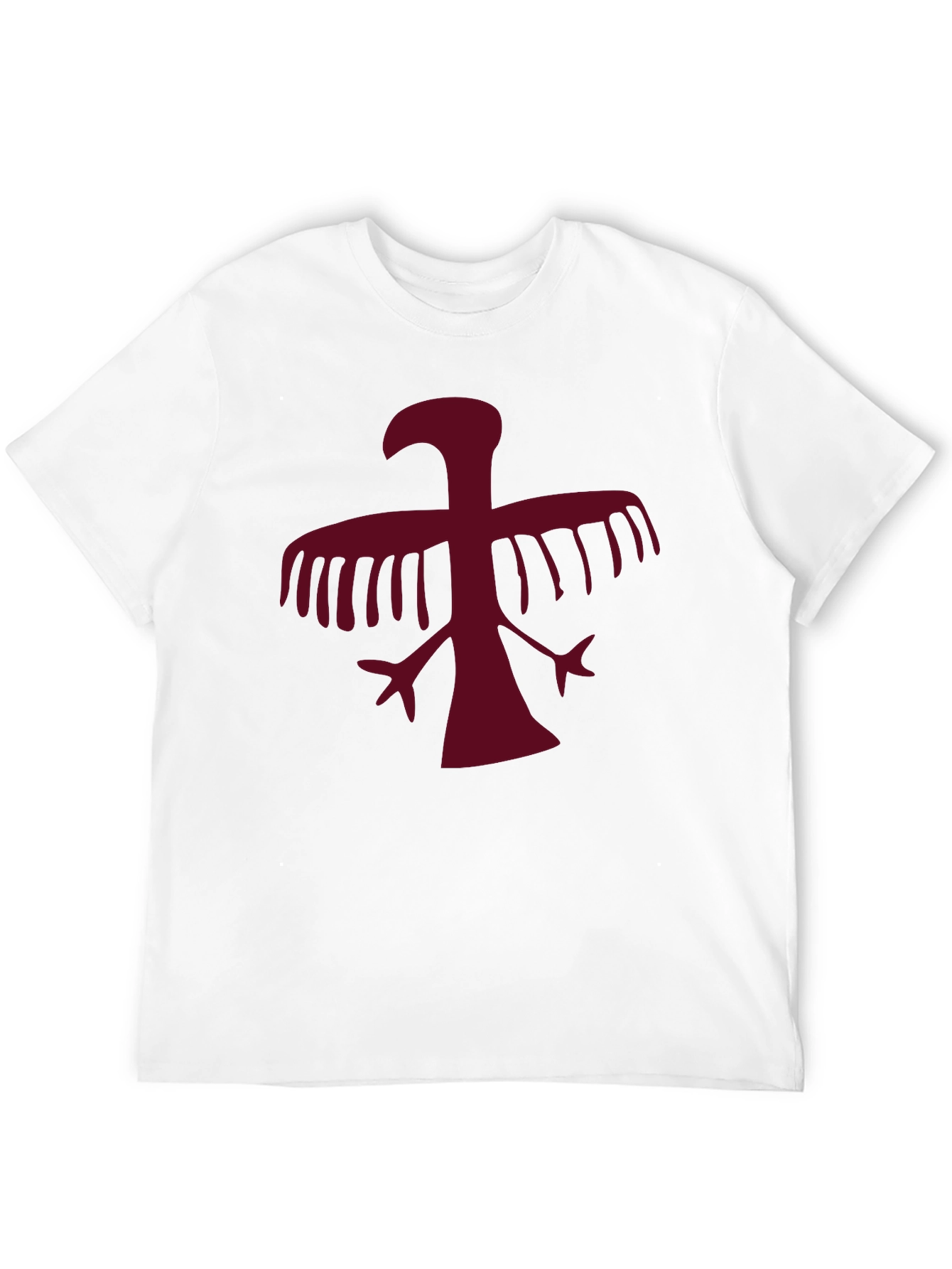 Maroon Eagle Graphic T-Shirt - Casual Wear