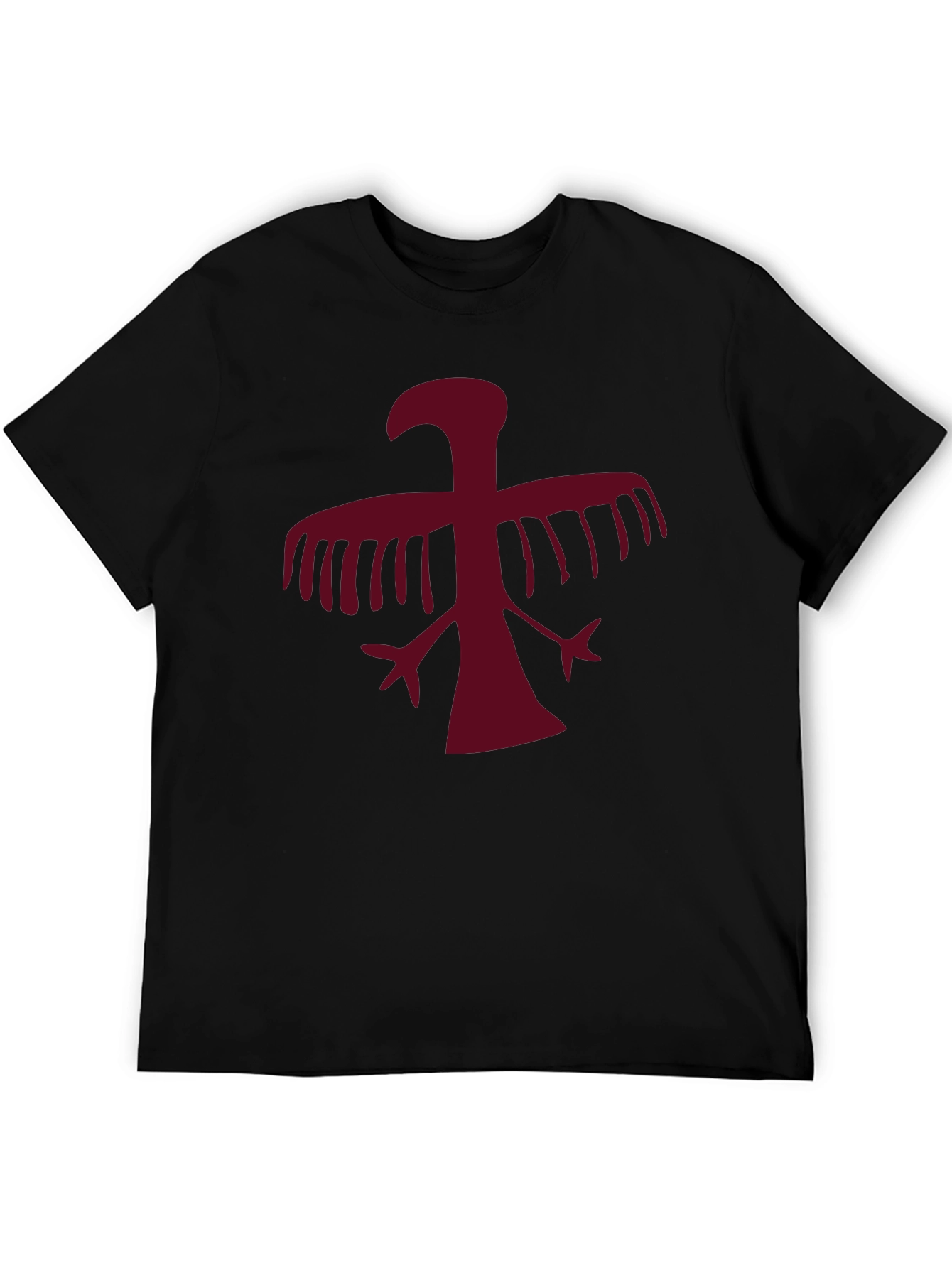 Maroon Eagle Graphic T-Shirt - Casual Wear