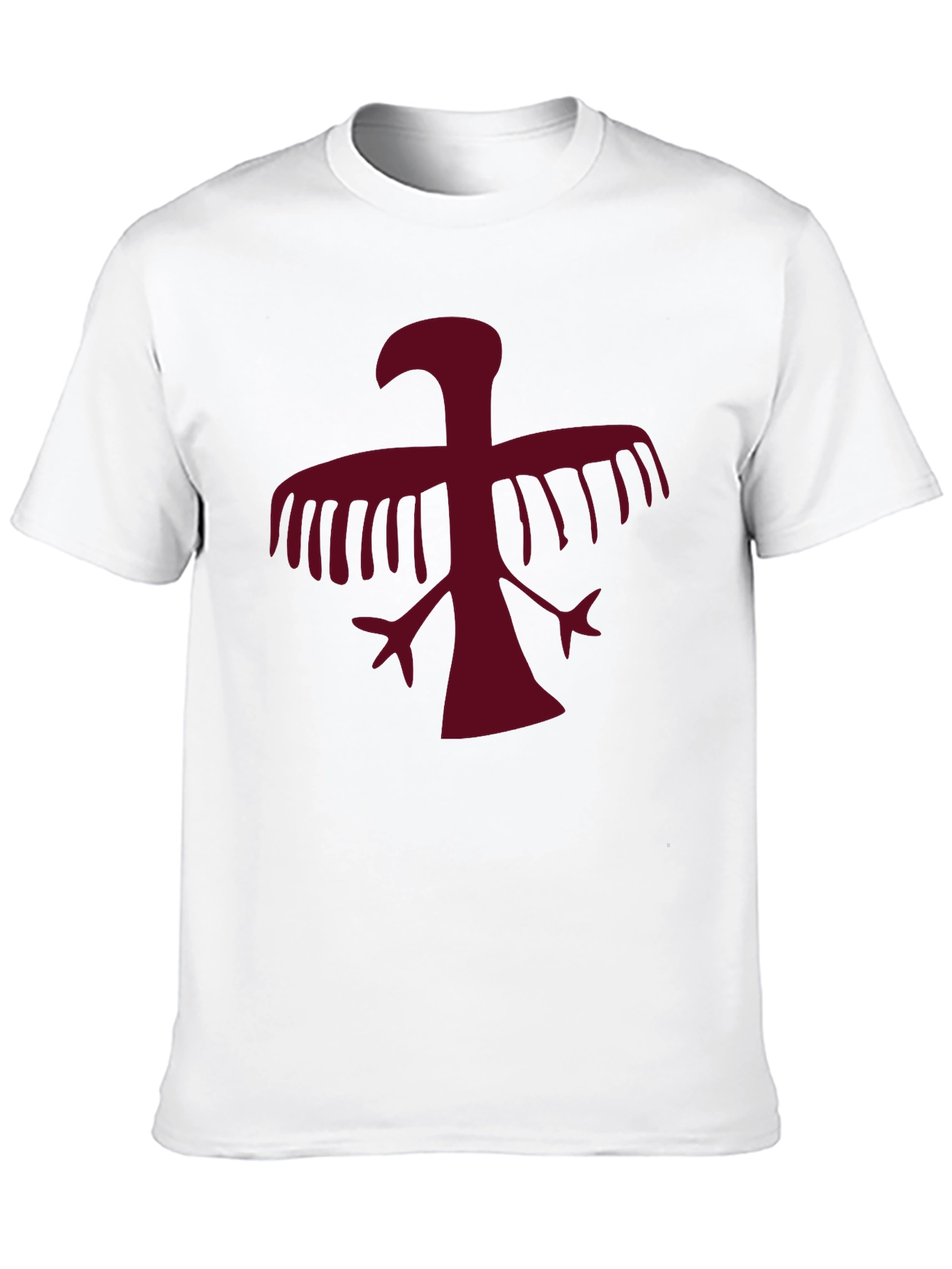 Maroon Eagle Graphic T-Shirt - Casual Wear
