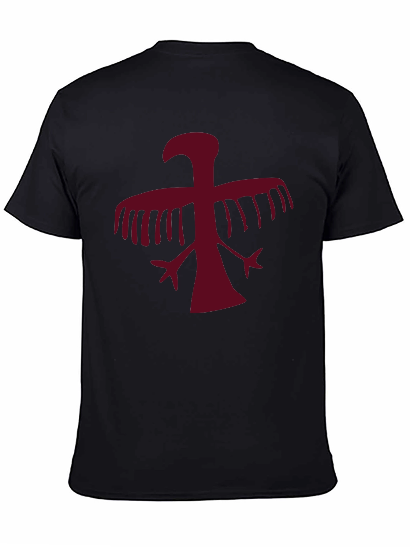 Maroon Eagle Graphic T-Shirt - Casual Wear