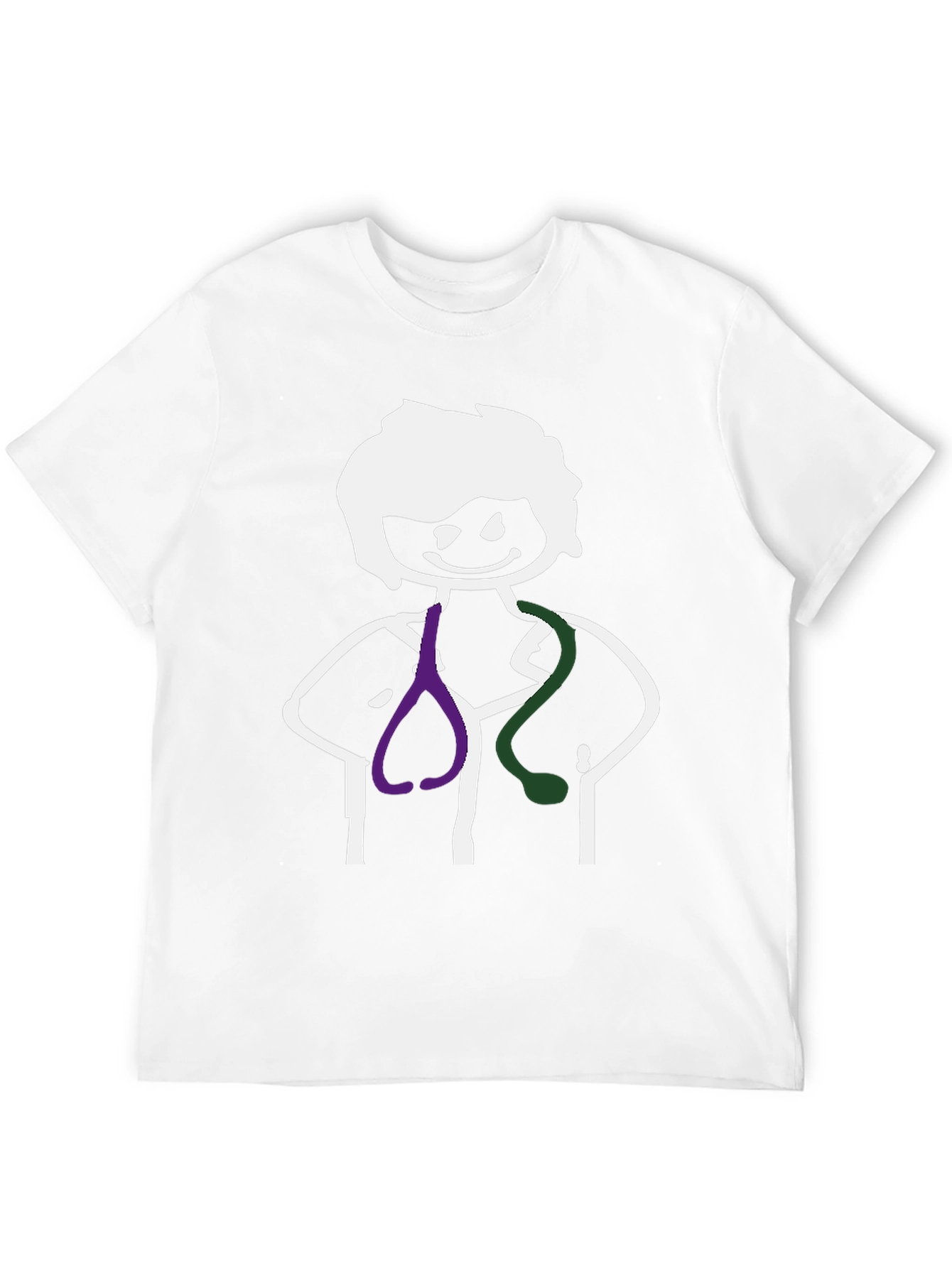 Stick Figure Doctor Black Graphic Tee