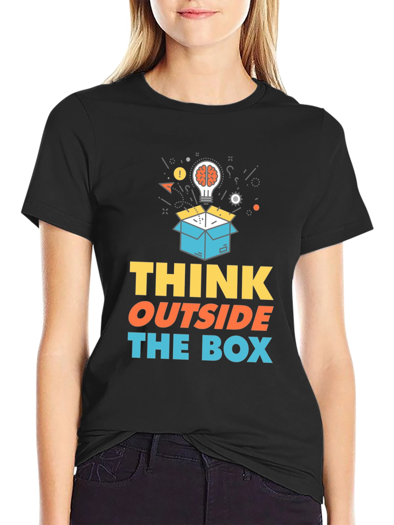 Think Outside the Box Graphic T-Shirt