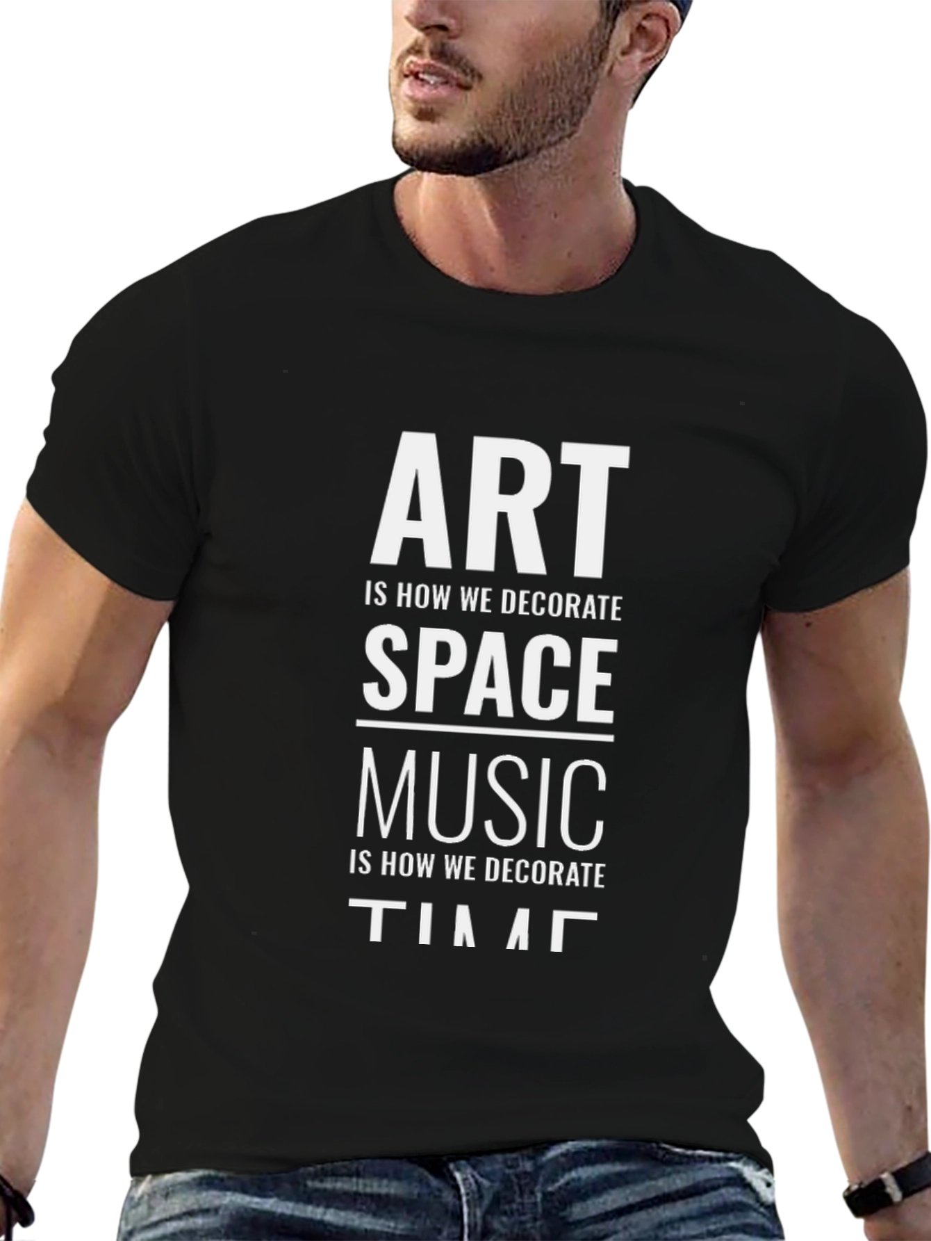 Art Space Music Time Graphic Tee - Black