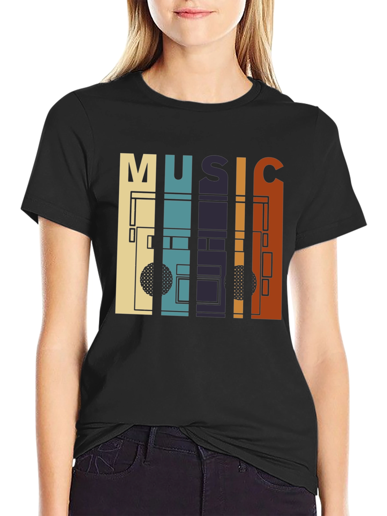 Retro Music Cassette Tape Graphic T-Shirt