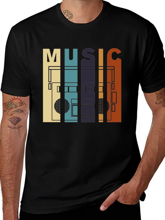 Retro Music Cassette Tape Graphic T-Shirt
