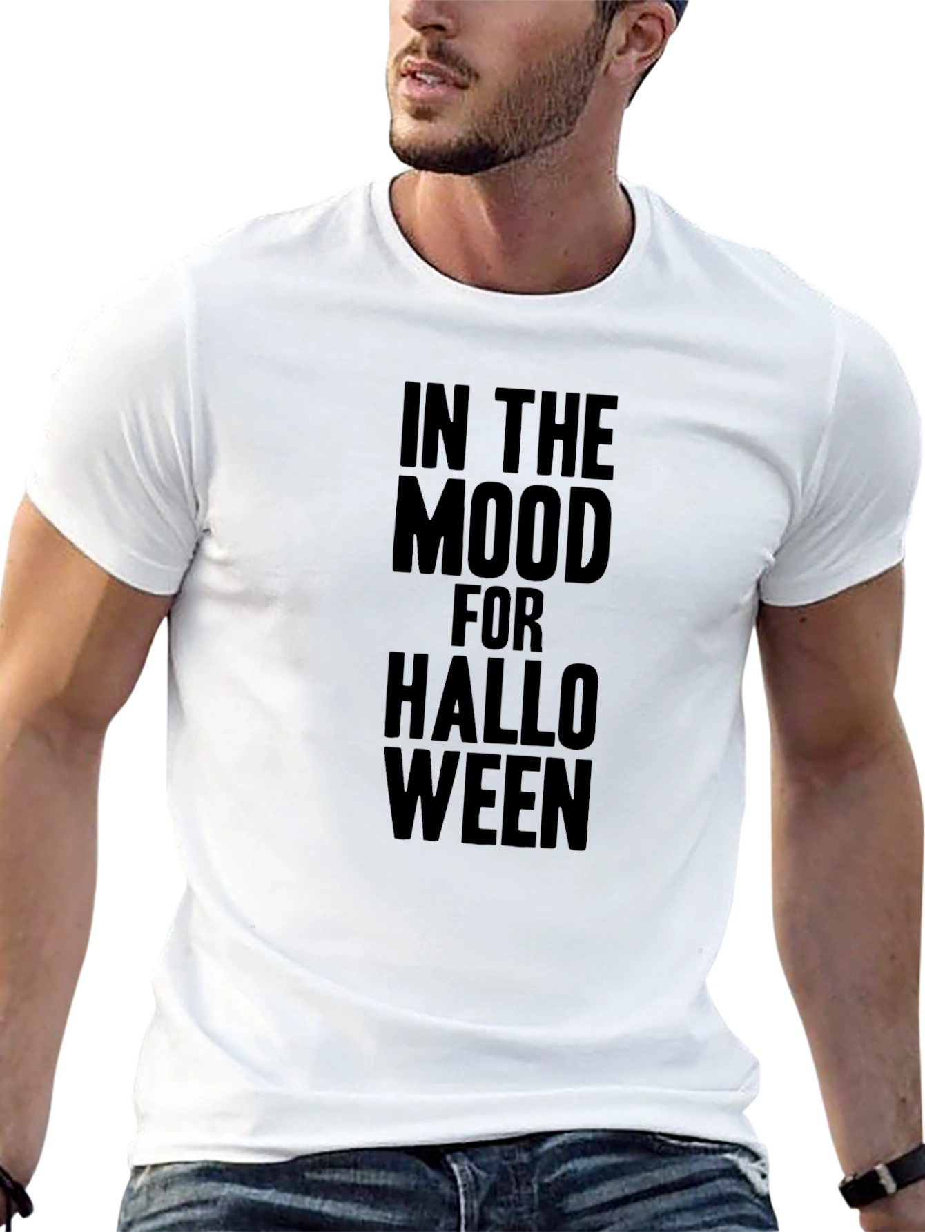Halloween Mood Black Graphic Tee Shirt