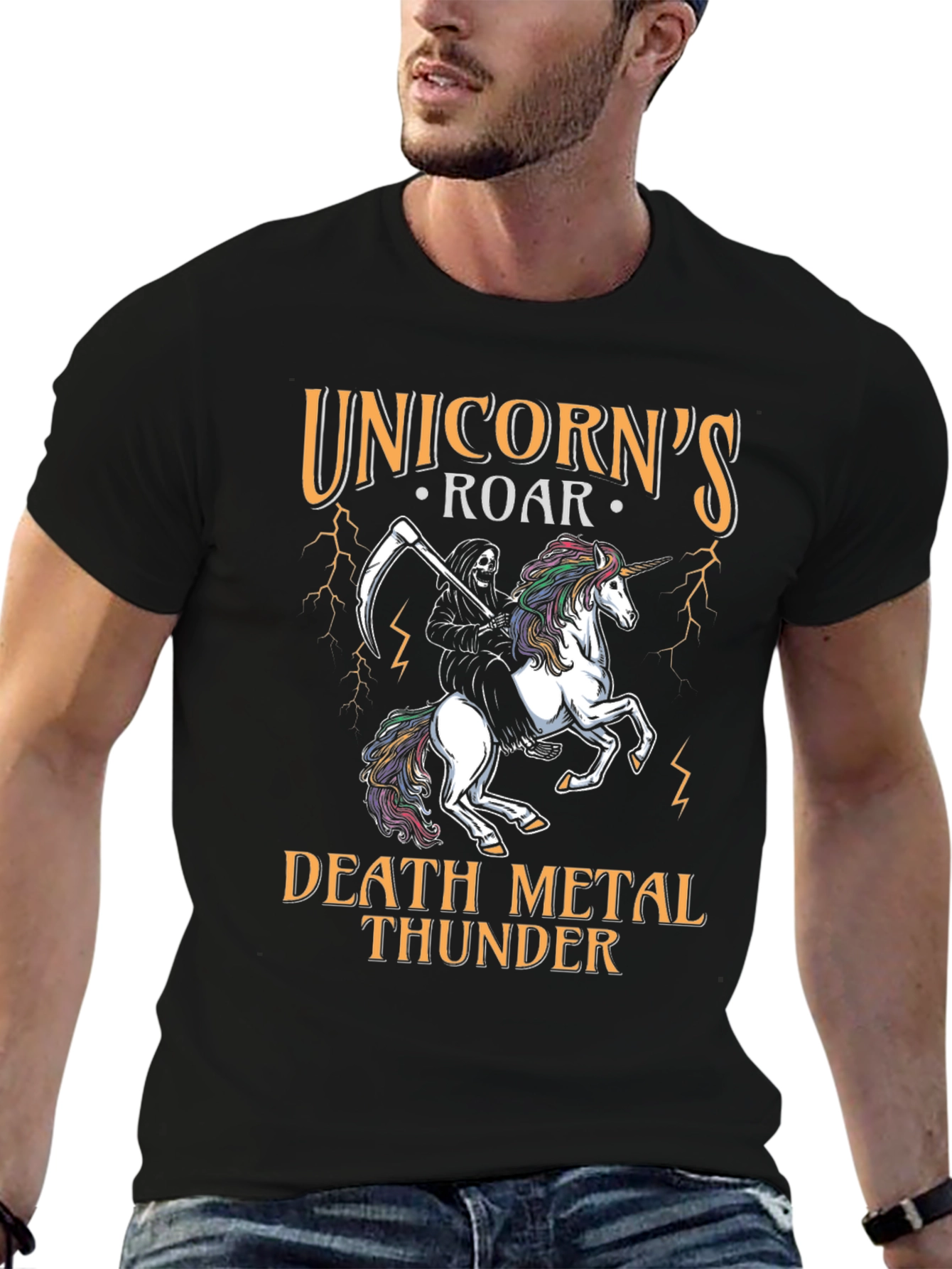 Unicorns Roar Death Metal Thunder T-Shirt