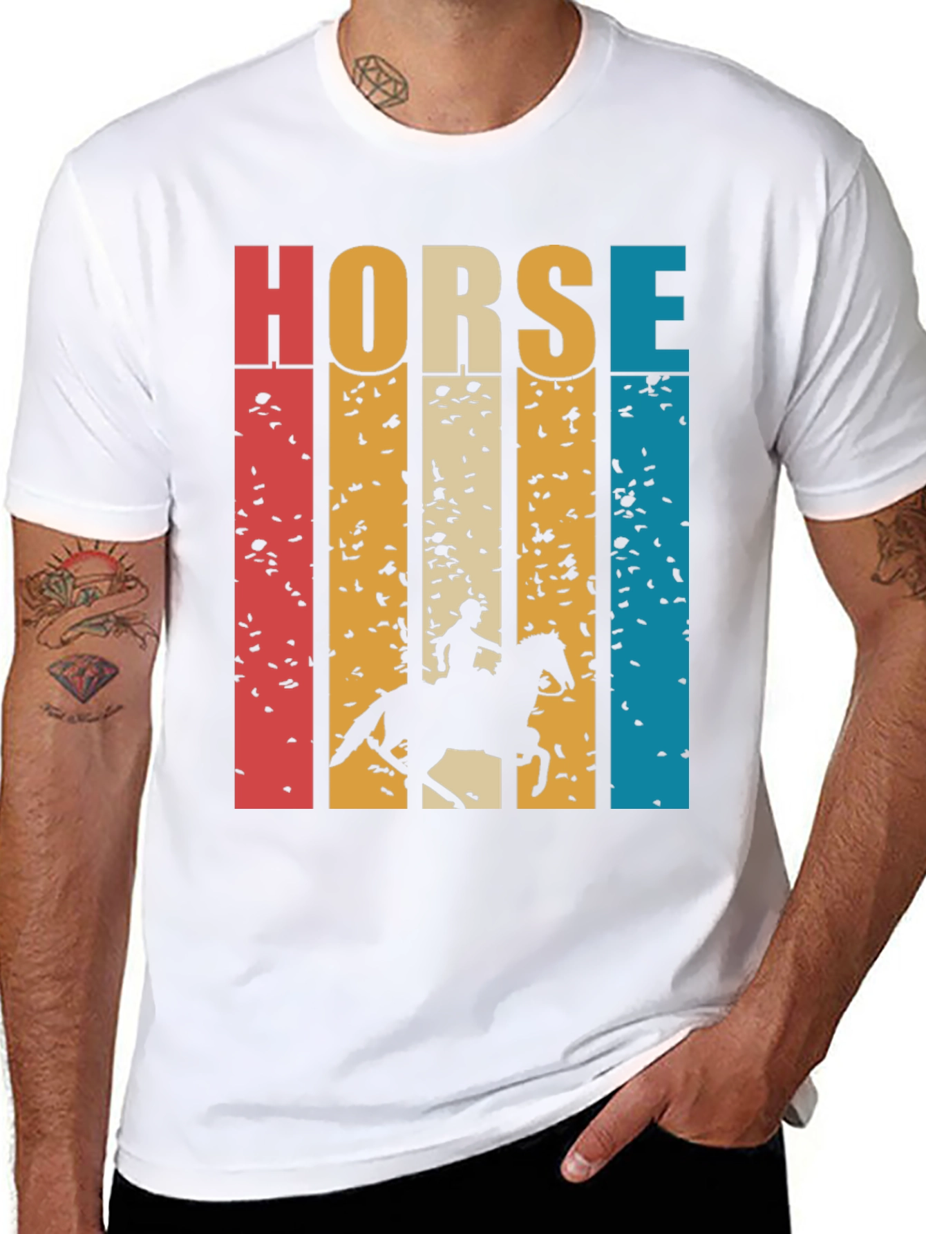Retro Horse Rider Graphic T-Shirt