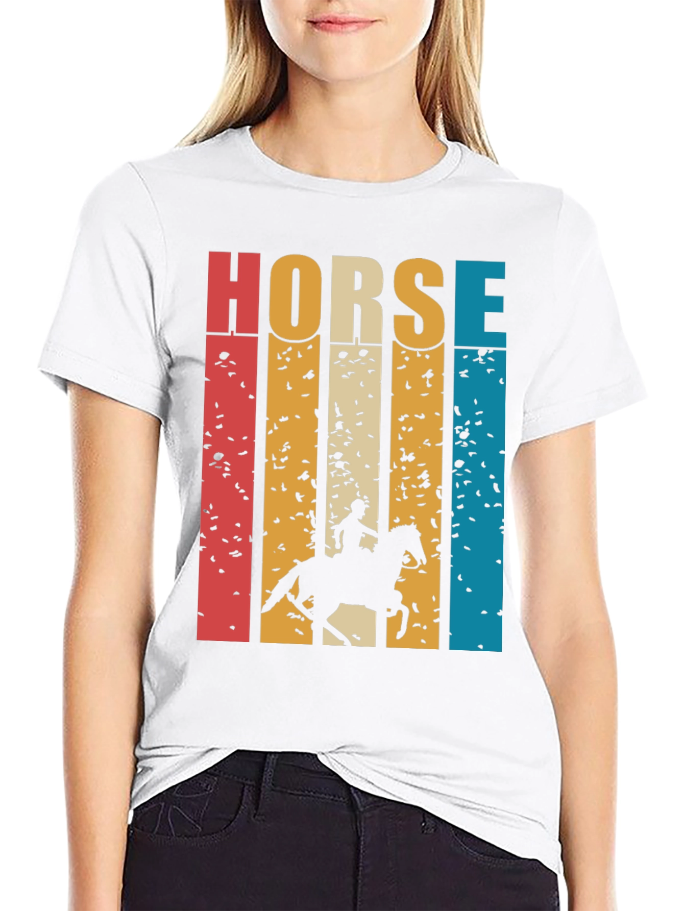 Retro Horse Rider Graphic T-Shirt