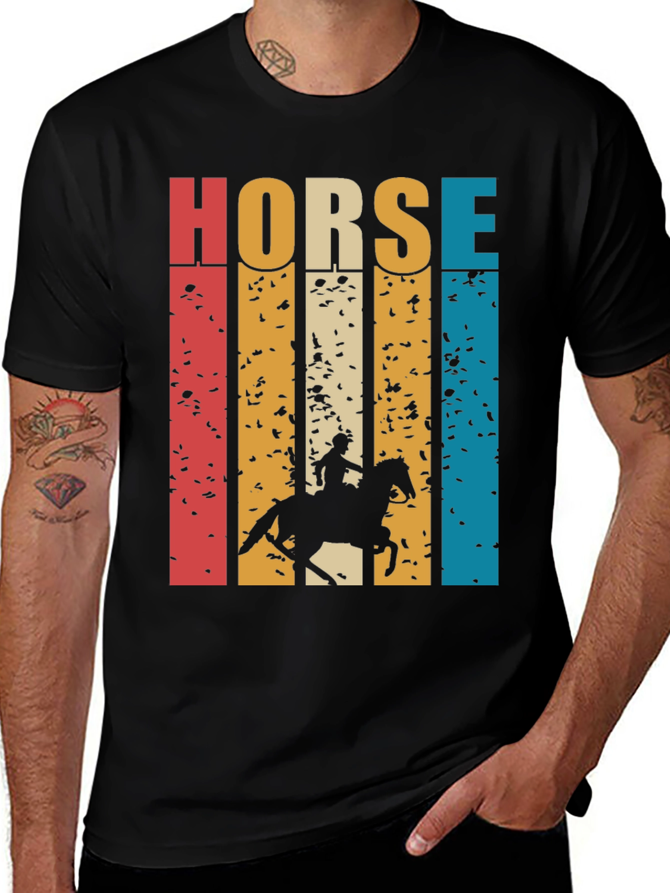 Retro Horse Rider Graphic T-Shirt
