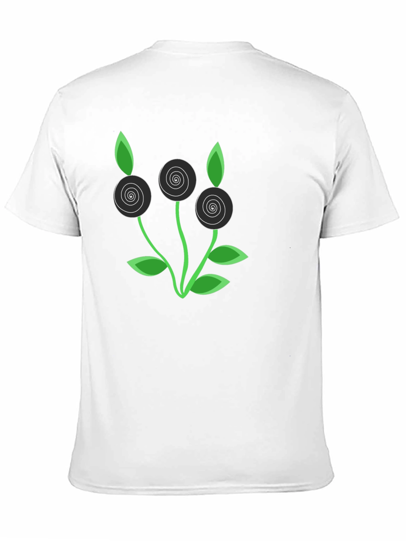 Modern Floral Graphic Tee - Black