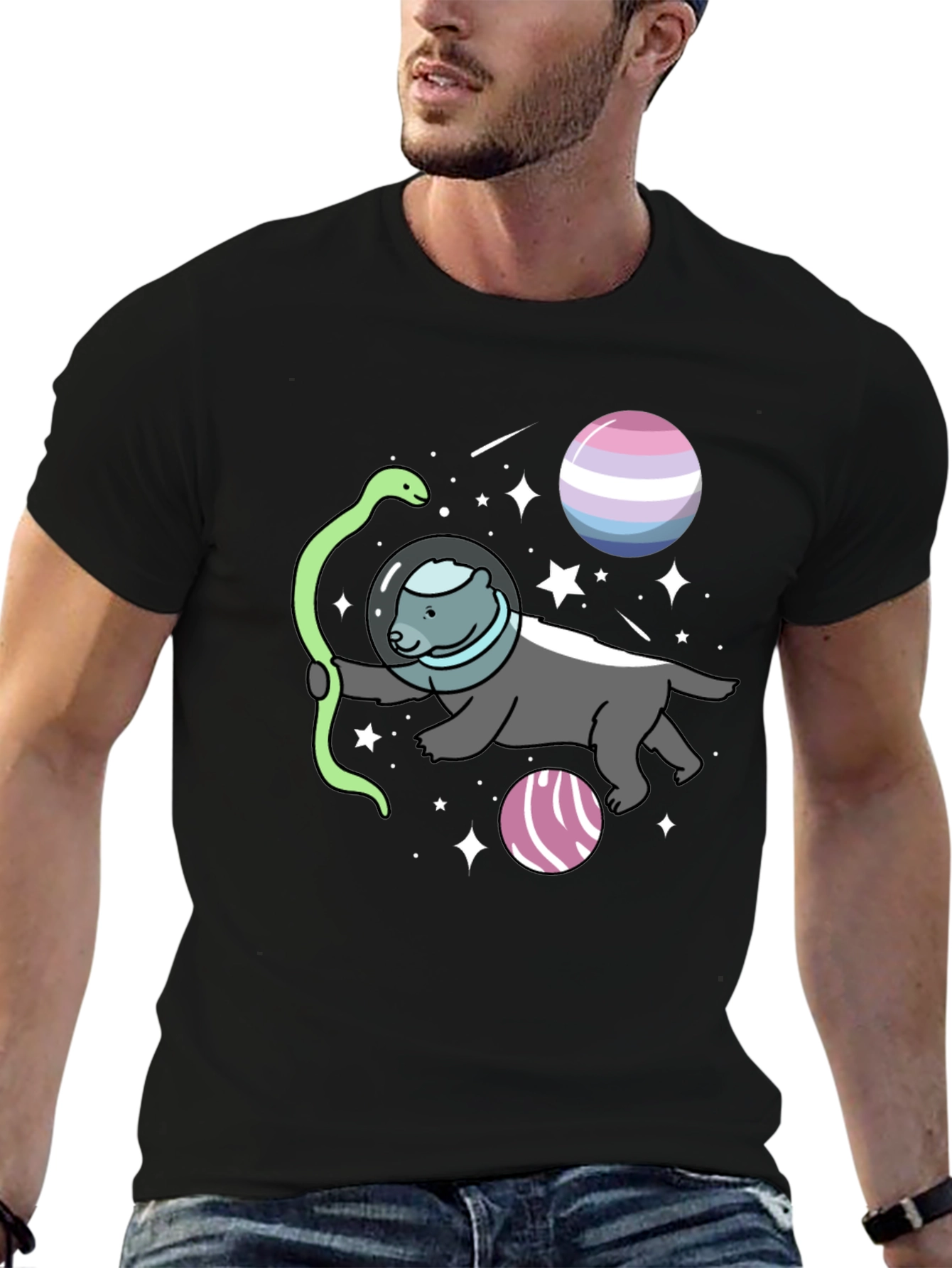 Honey Badger Astronaut T-Shirt