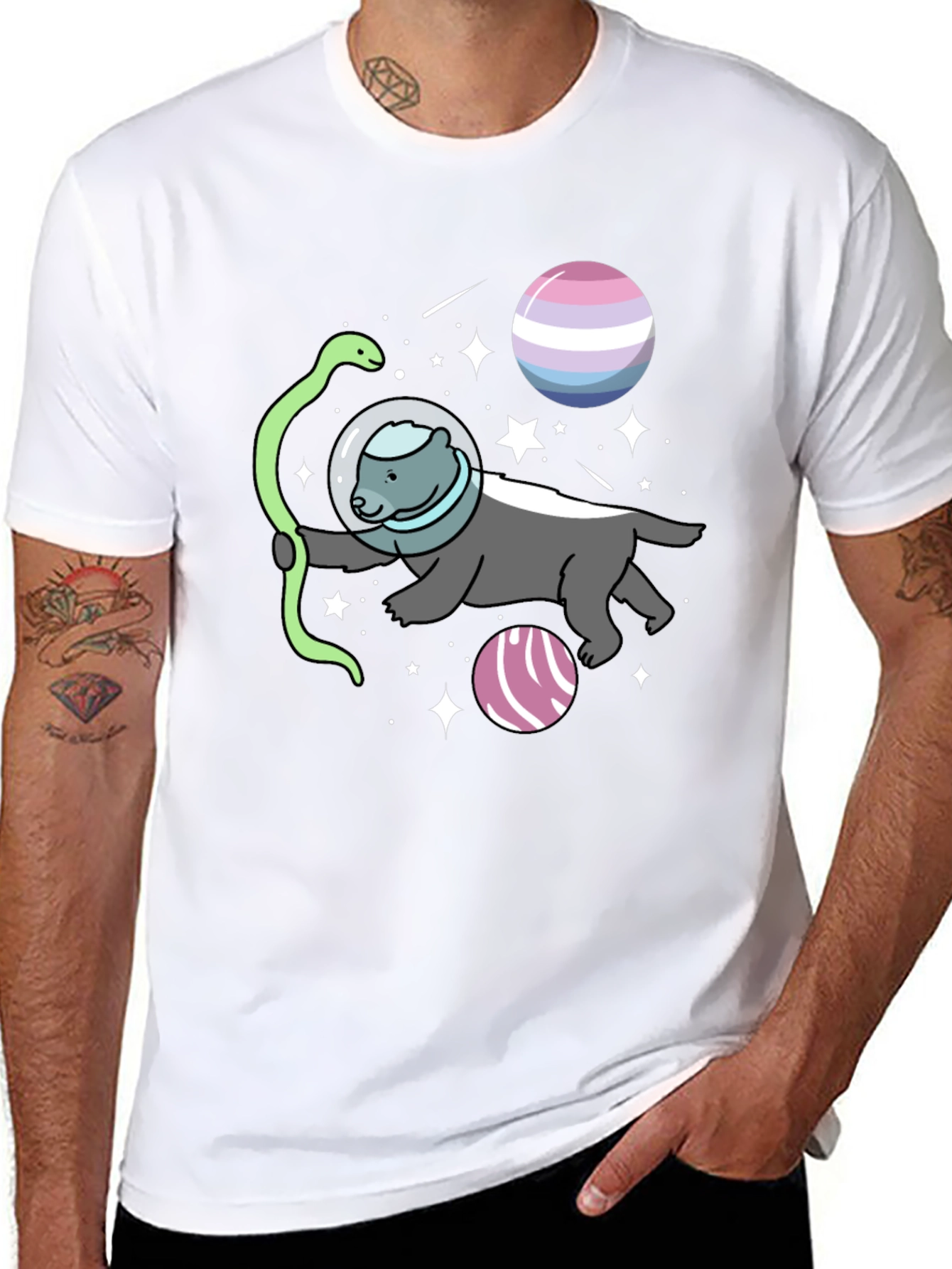Honey Badger Astronaut T-Shirt
