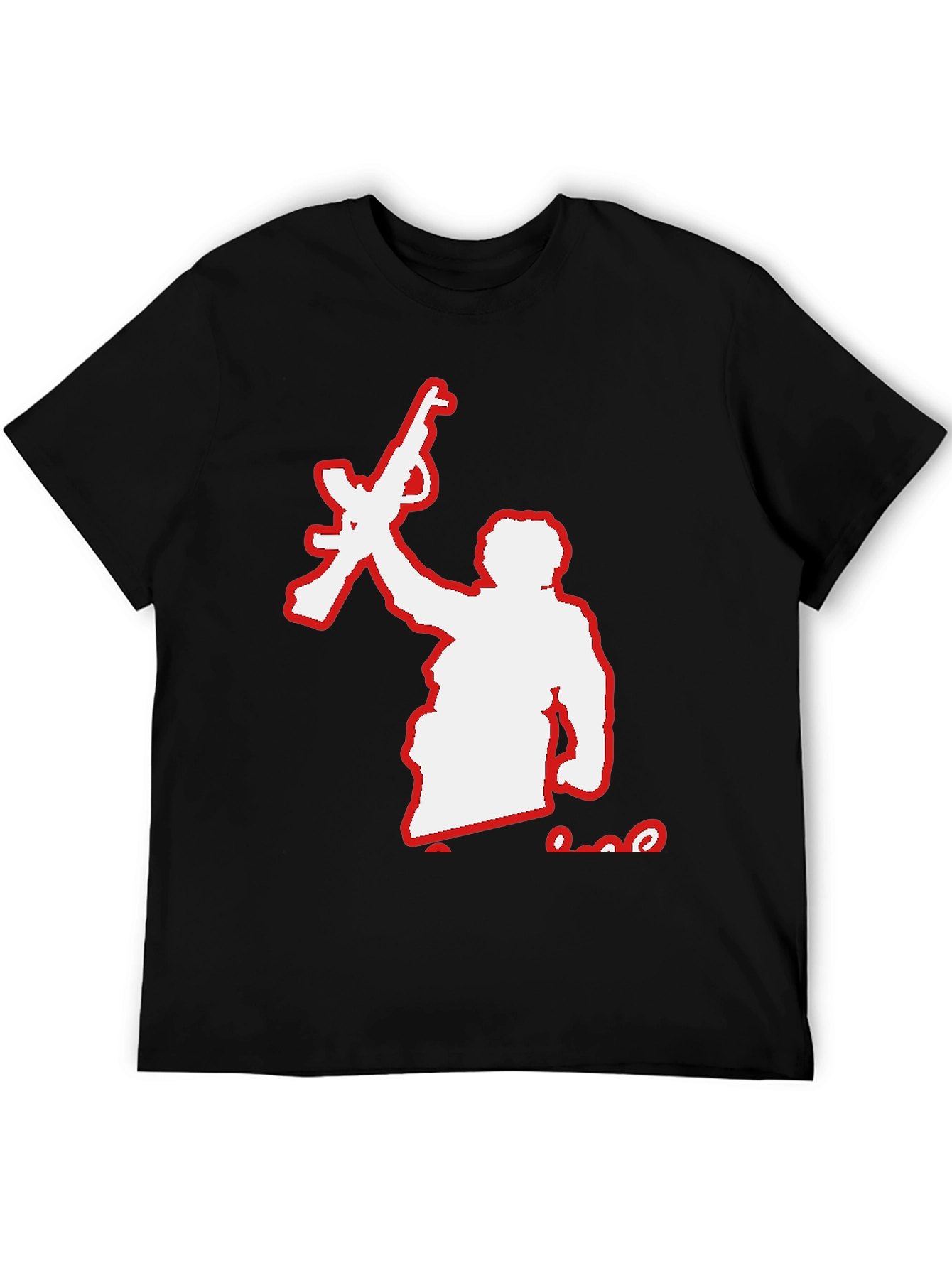 Rebel Silhouette Graphic Tee - Black