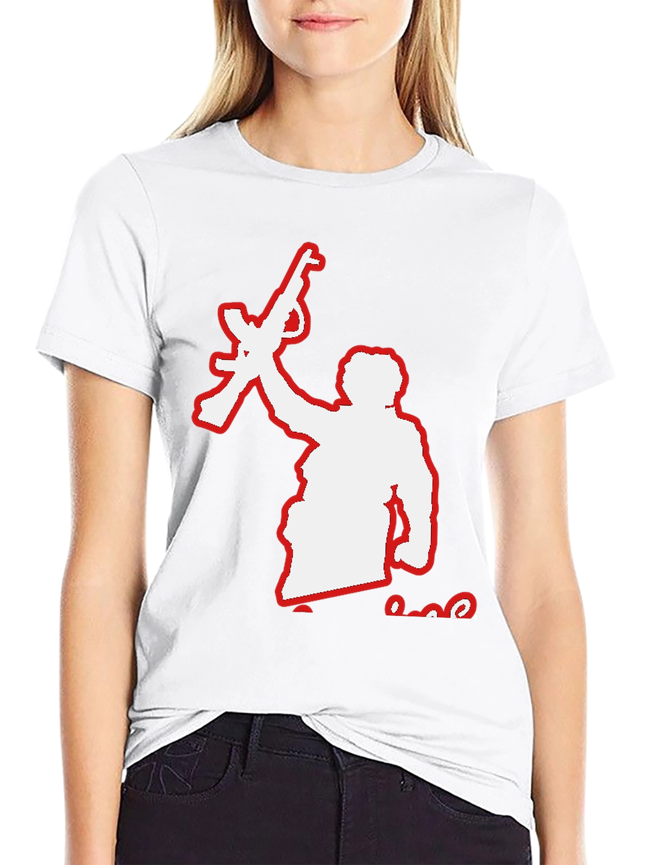 Rebel Silhouette Graphic Tee - Black