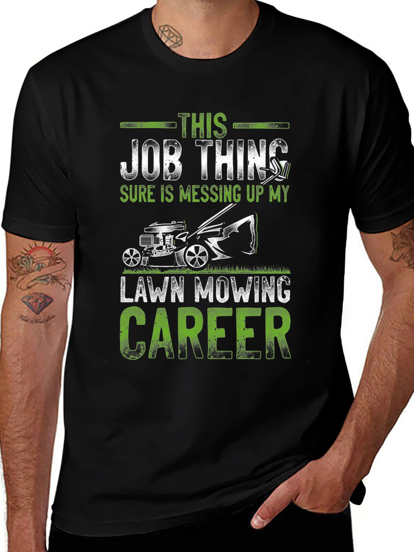 Lawn Mowing Career Graphic Tee