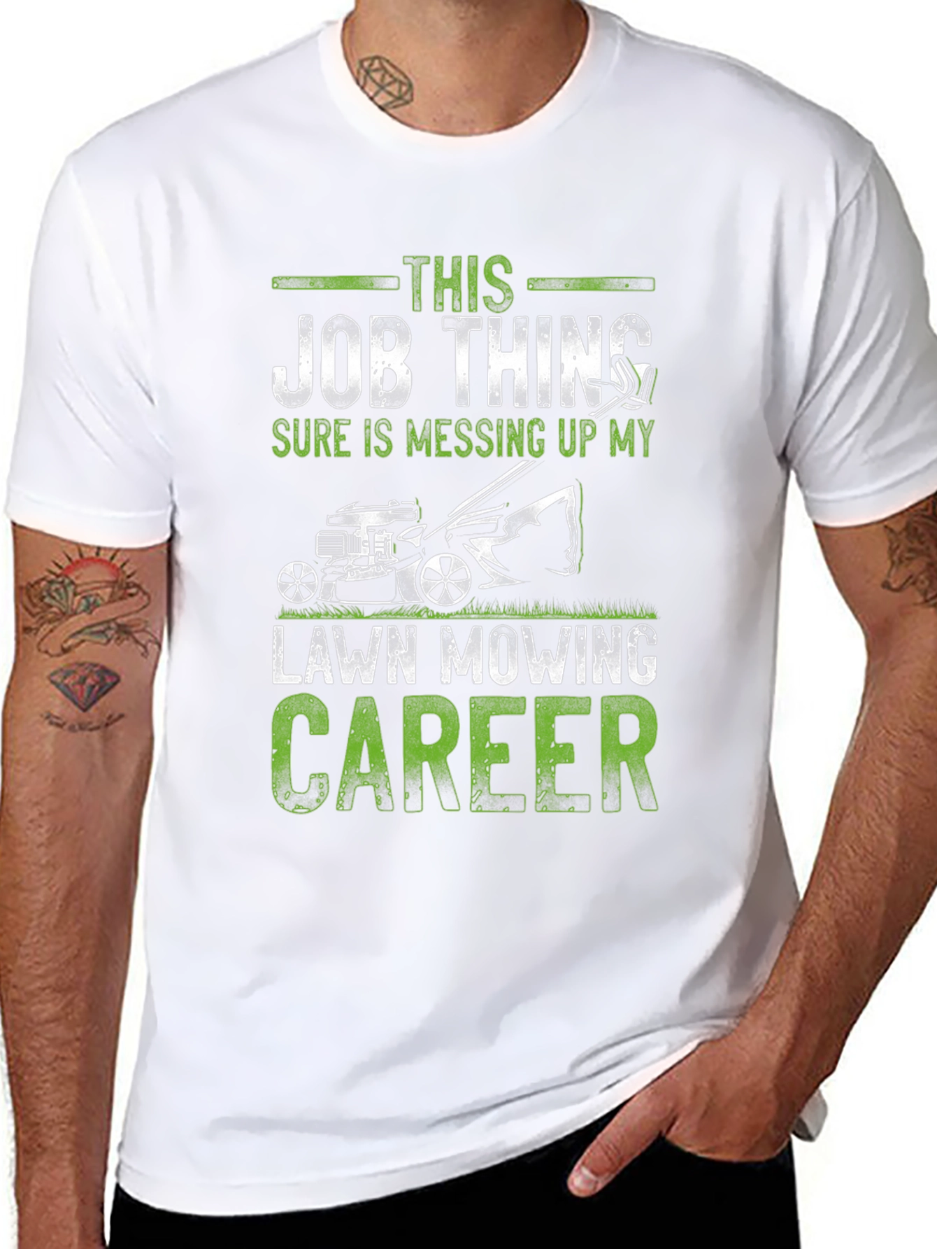 Lawn Mowing Career Graphic Tee