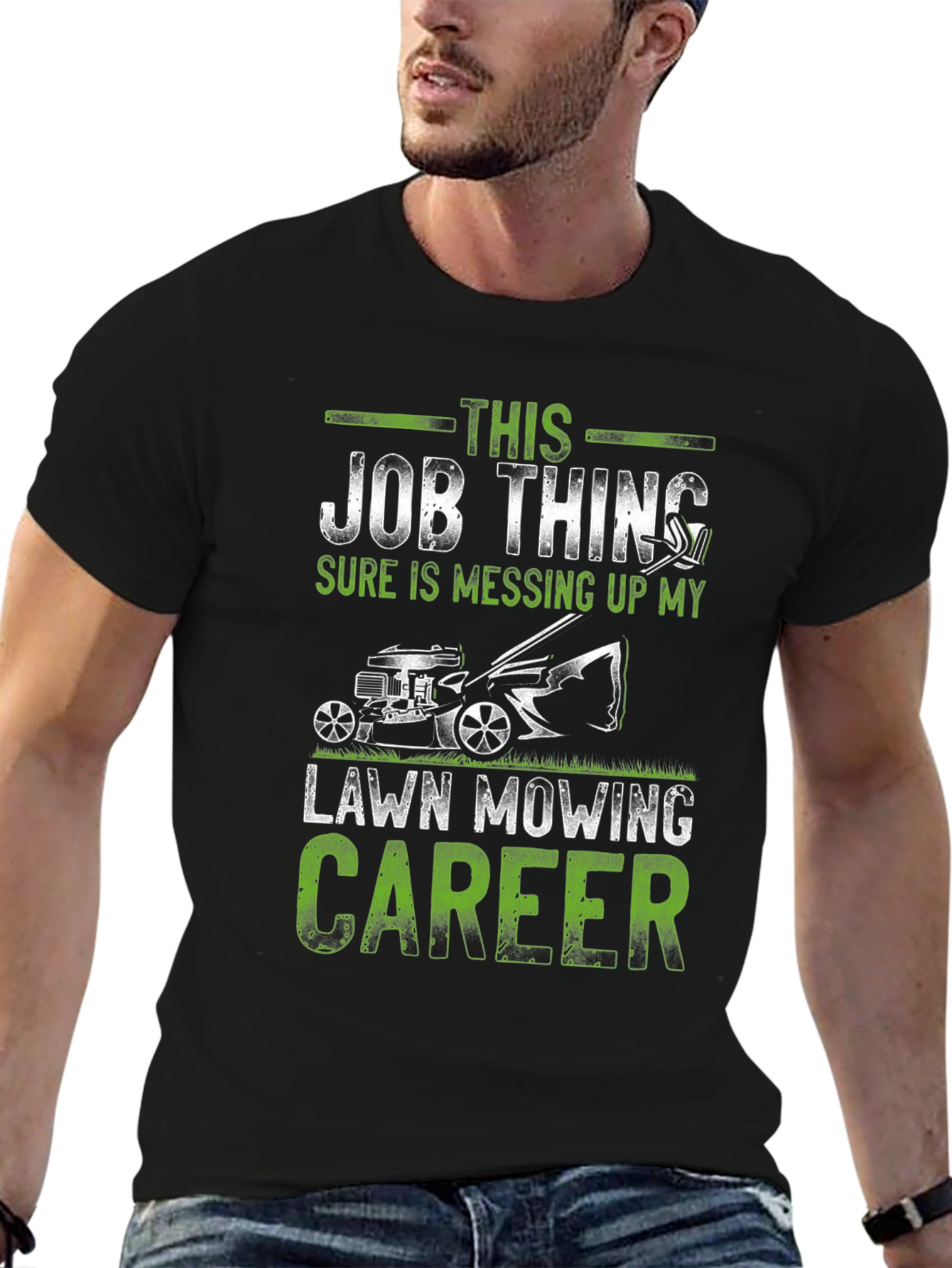 Lawn Mowing Career Graphic Tee