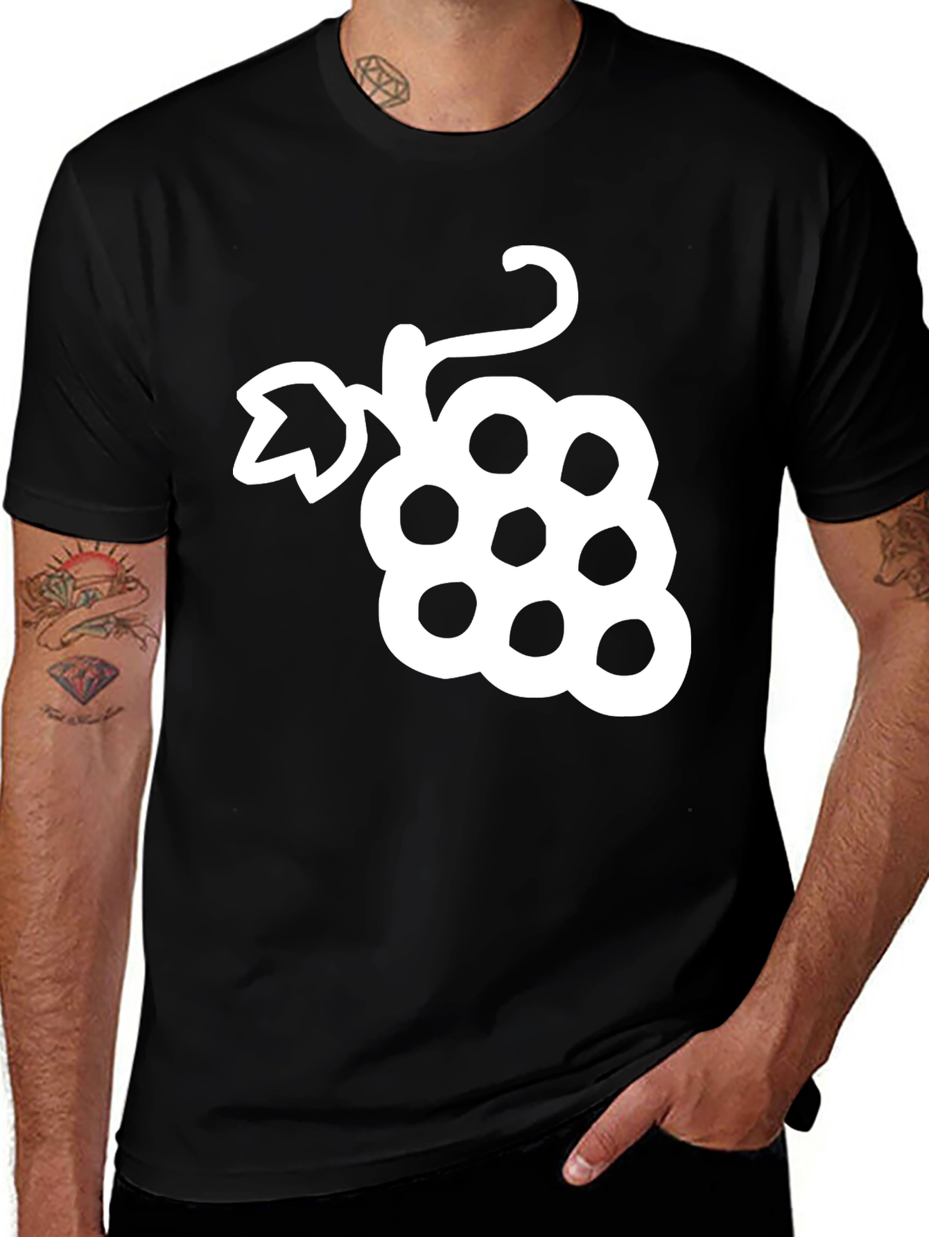 Grape Graphic Tee - Stylish Fruit Design