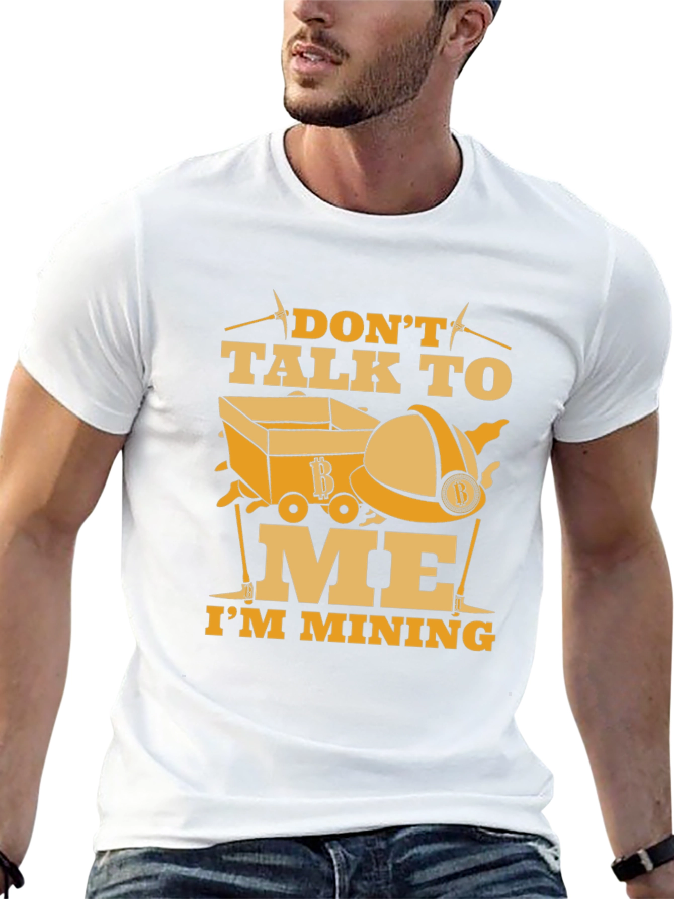 Dont Talk To Me Im Mining Funny Graphic T-Shirt
