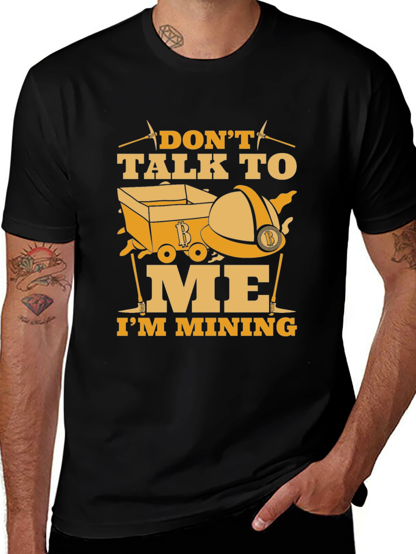 Dont Talk To Me Im Mining Funny Graphic T-Shirt