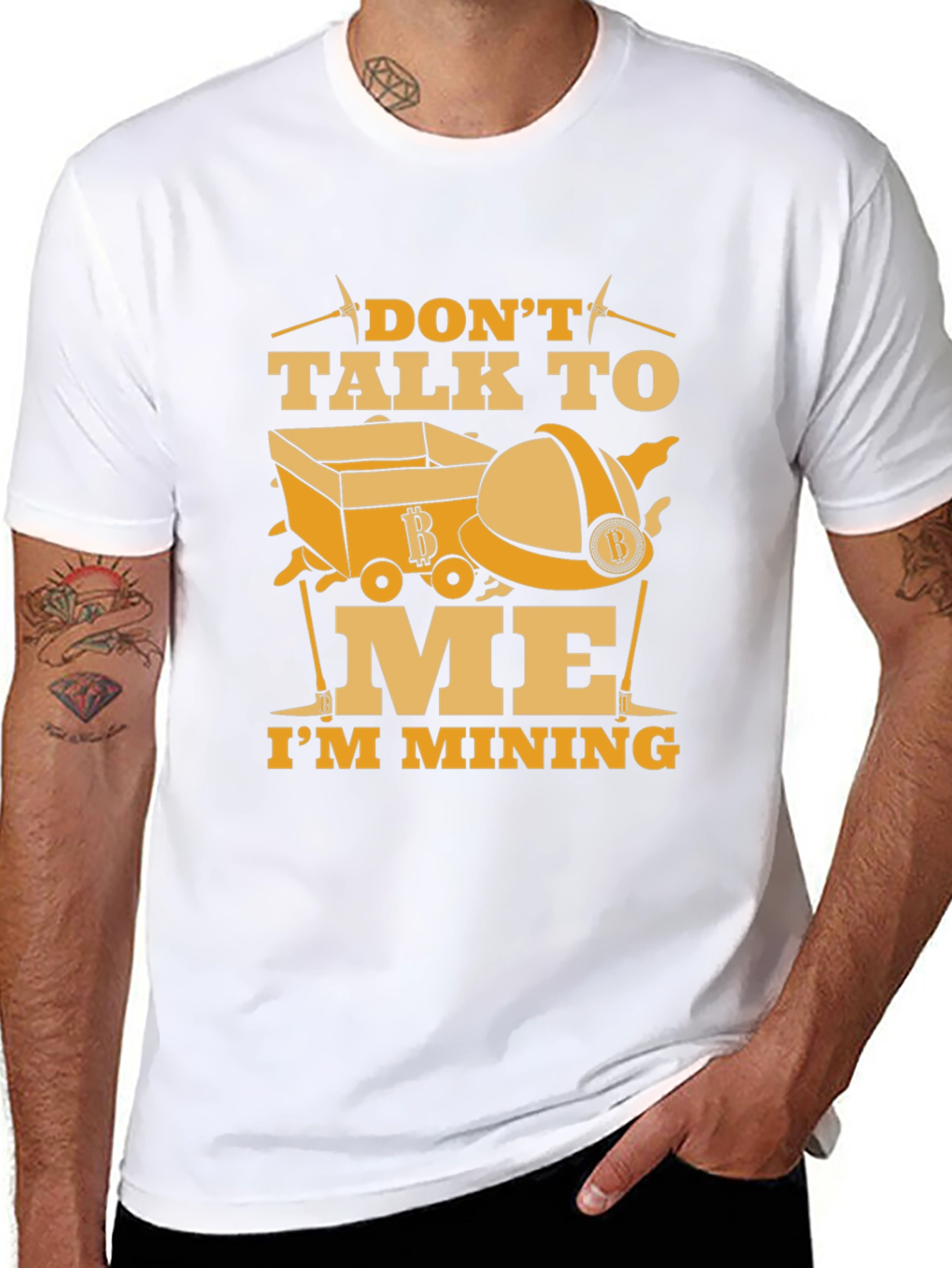 Dont Talk To Me Im Mining Funny Graphic T-Shirt