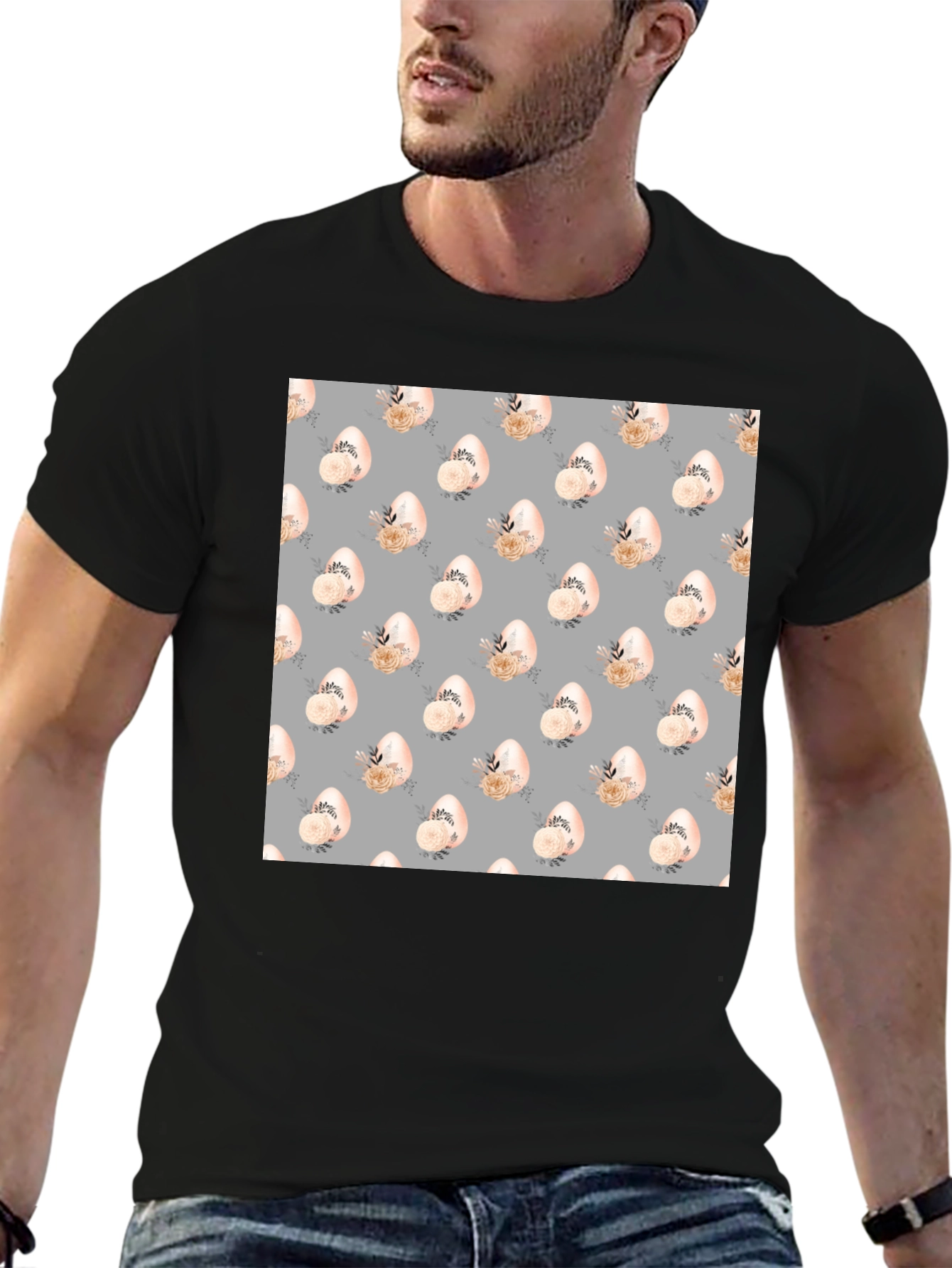 Floral Easter Egg Pattern T-Shirt