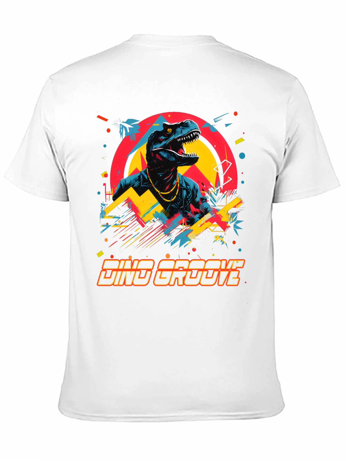 Dino Groove Graphic Tee - Retro Dinosaur Design