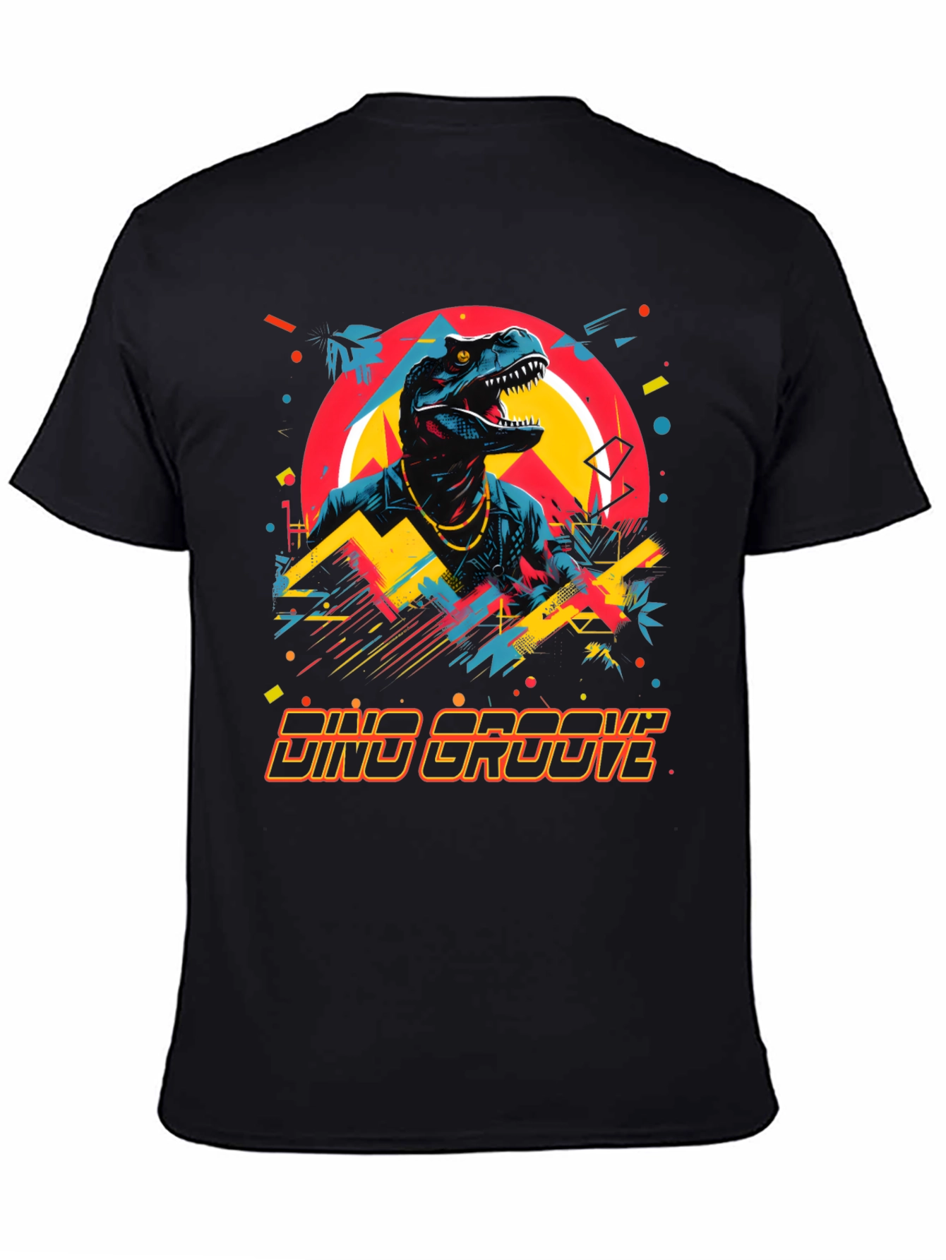 Dino Groove Graphic Tee - Retro Dinosaur Design