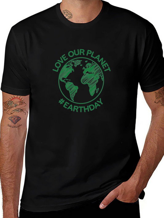 Love Our Planet Earth Day T-Shirt - Green Graphic