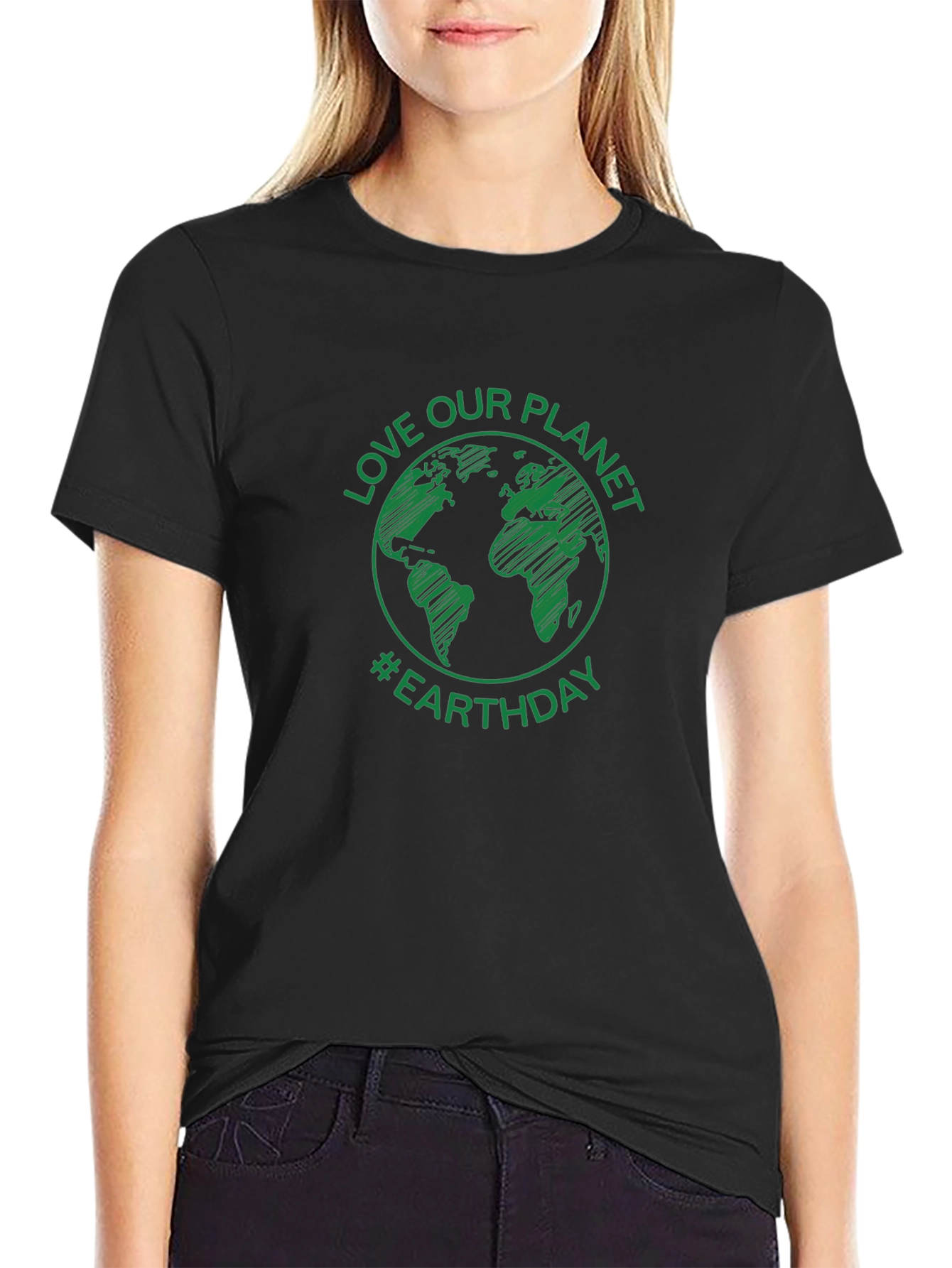 Love Our Planet Earth Day T-Shirt - Green Graphic