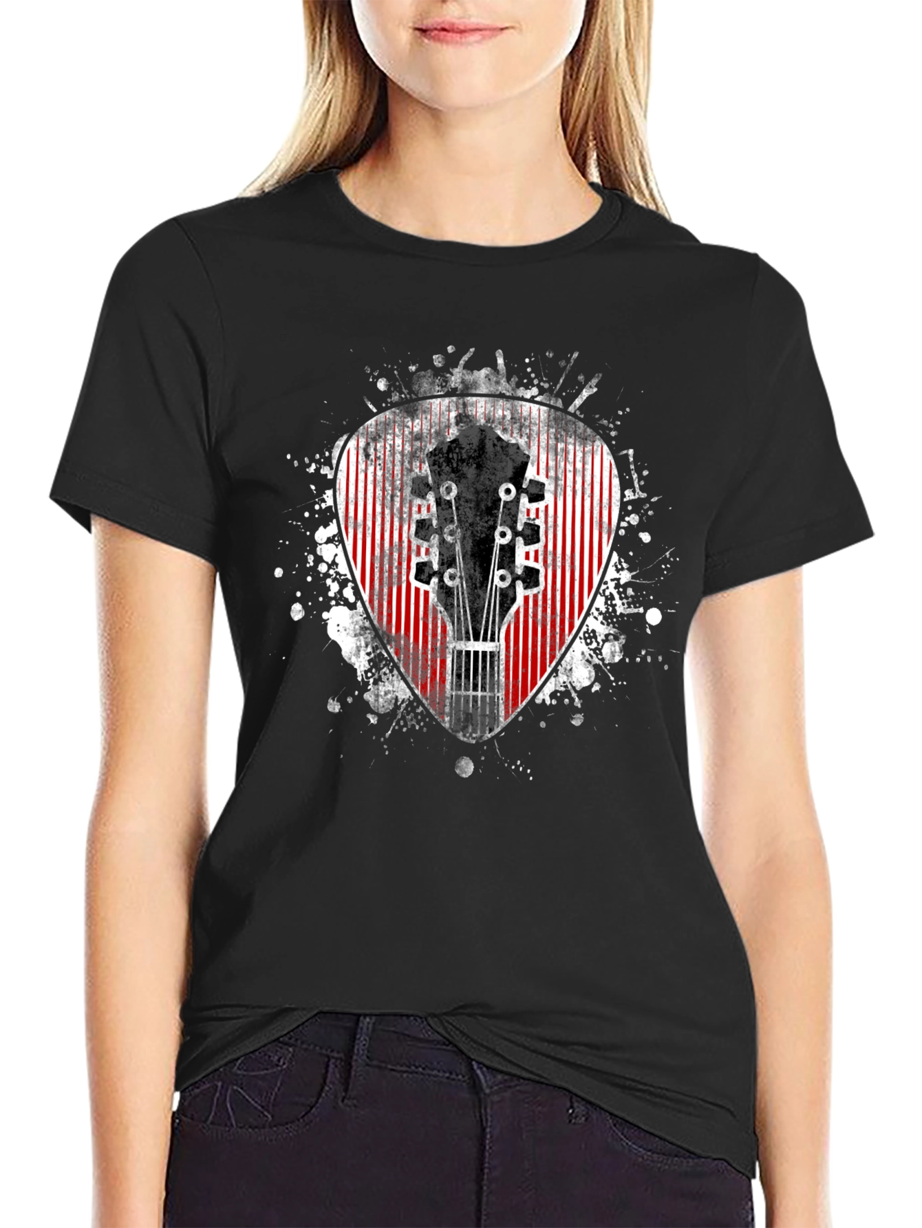 Guitar Pick Graphic Tee - Musician Style