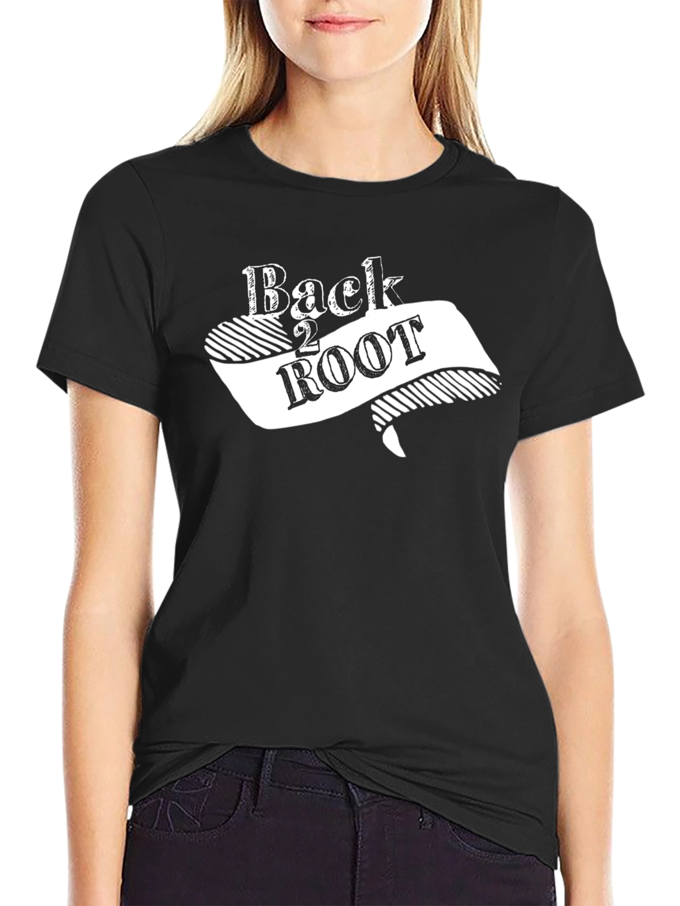 Back 2 ROOT Black Graphic Tee
